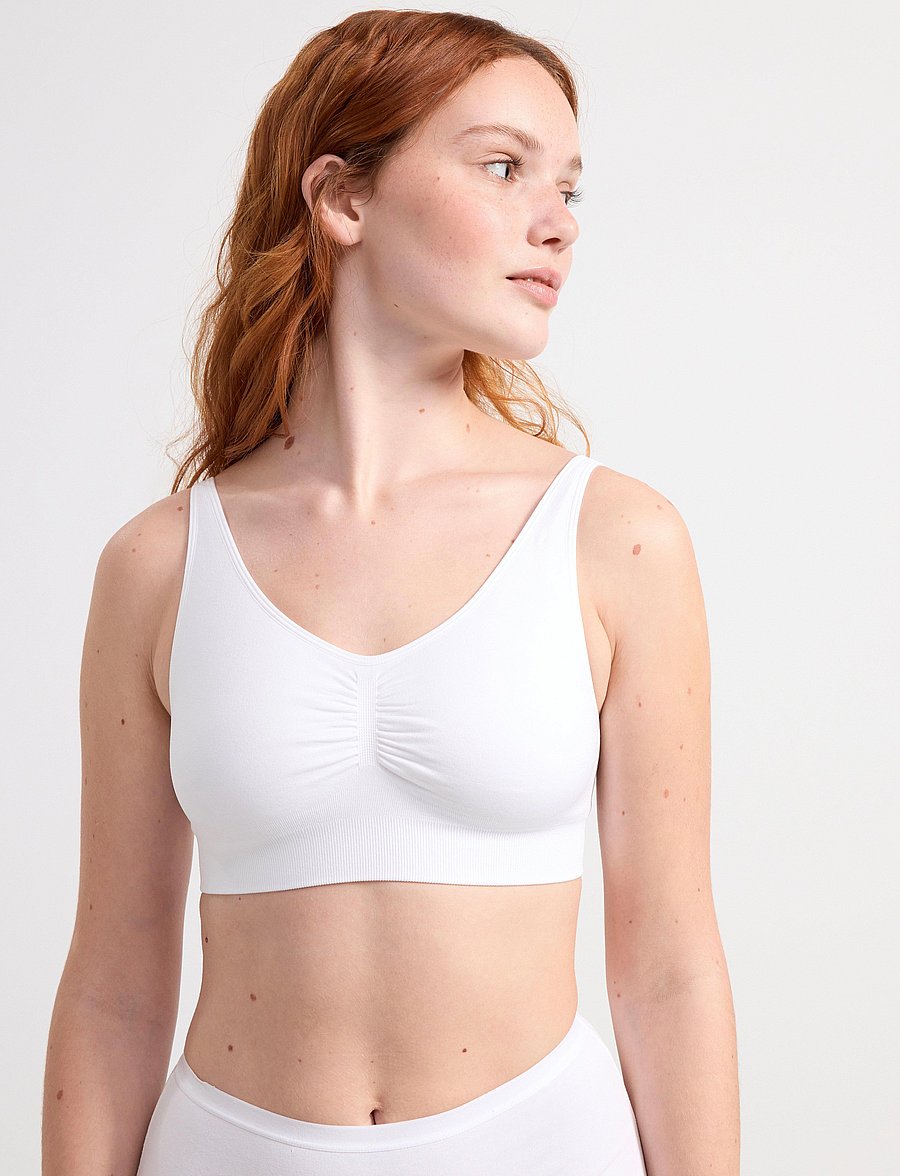 Lindex - Seamless soft bra - bh-linnen - white - 0