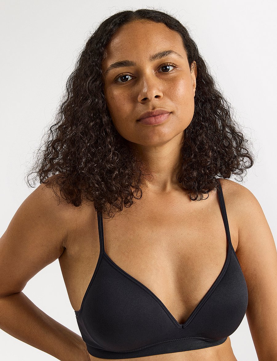 Lindex - Bra soft seamless Petite - tugikaarteta rinnahoidjad - black - 0