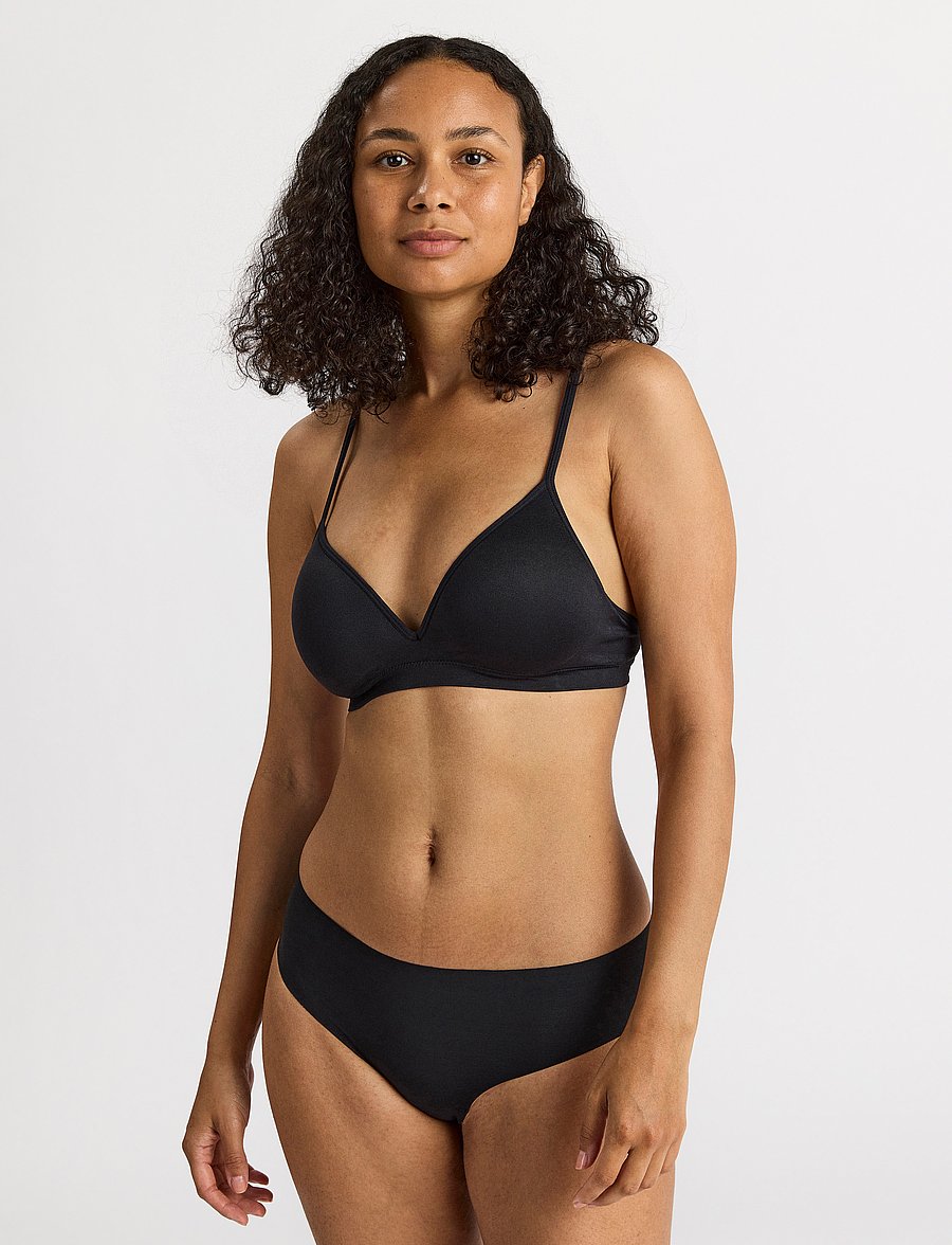 Lindex - Bra soft seamless Petite - tugikaarteta rinnahoidjad - black - 3