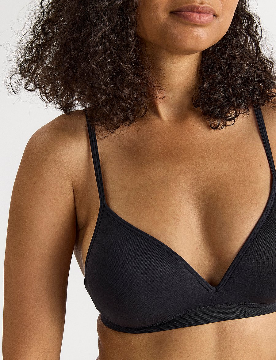 Lindex - Bra soft seamless Petite - tugikaarteta rinnahoidjad - black - 4