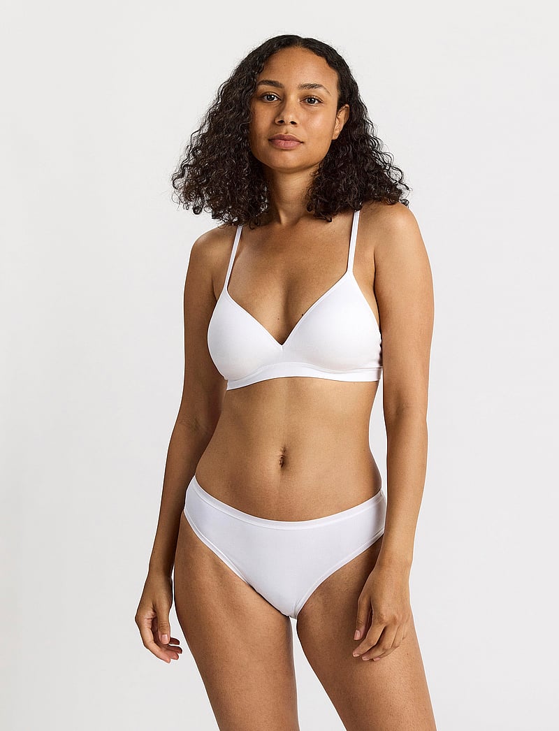 Lindex - Bra soft seamless Petite - bygellösa bh:ar - white - 4