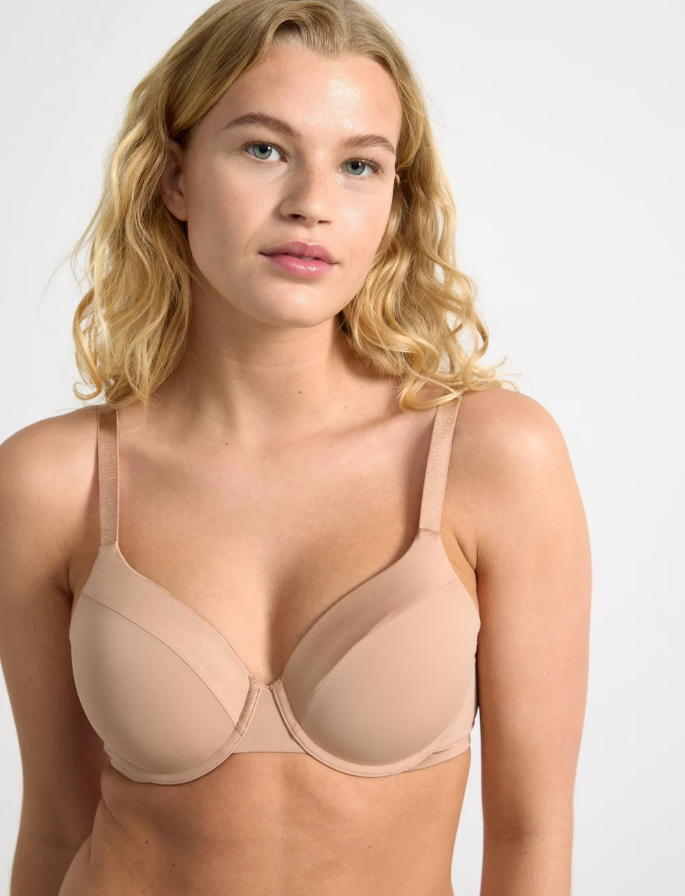 Lindex - Dahlia T-skjorte-BH - fuldskåls bh'er - beige - 3