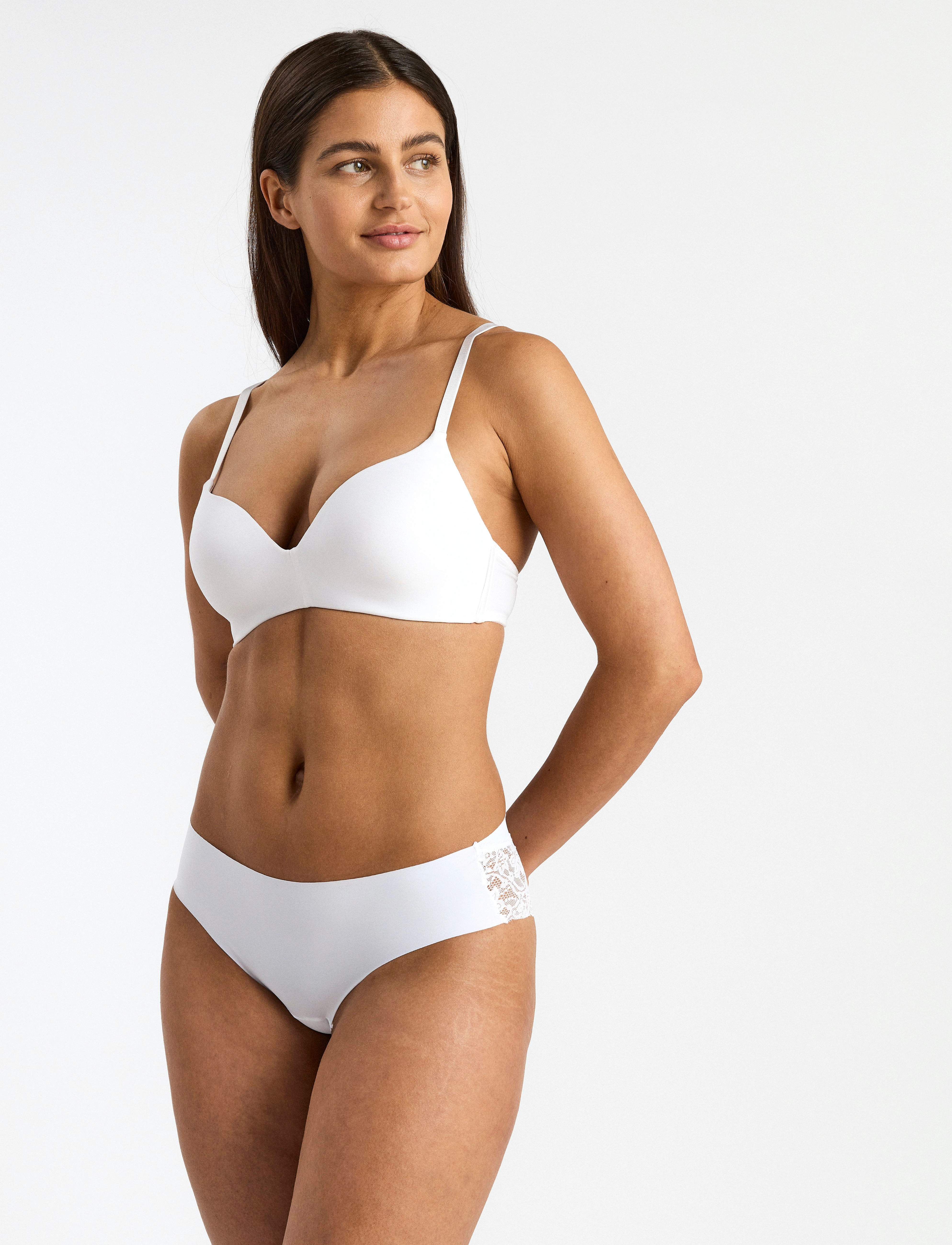 Lindex - Brief Fanny Brazilian low invi - white - 5