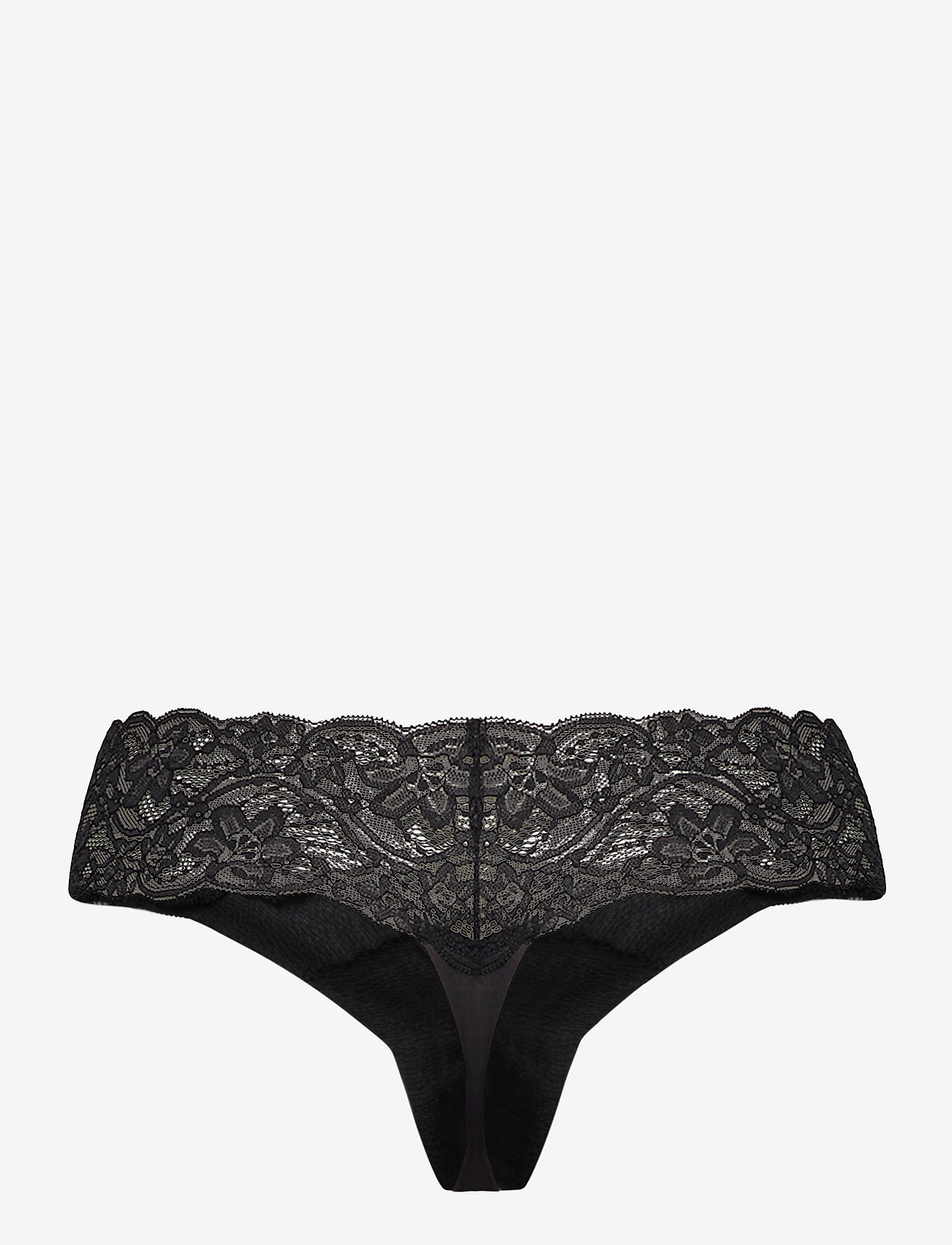 Lindex - Brief Thong reg. Invisible Lac - black - 1