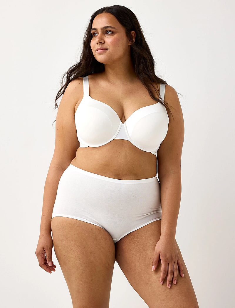 Lindex - Bra Dahlia Matt Shiny plus - helkupa bh:ar - white - 0