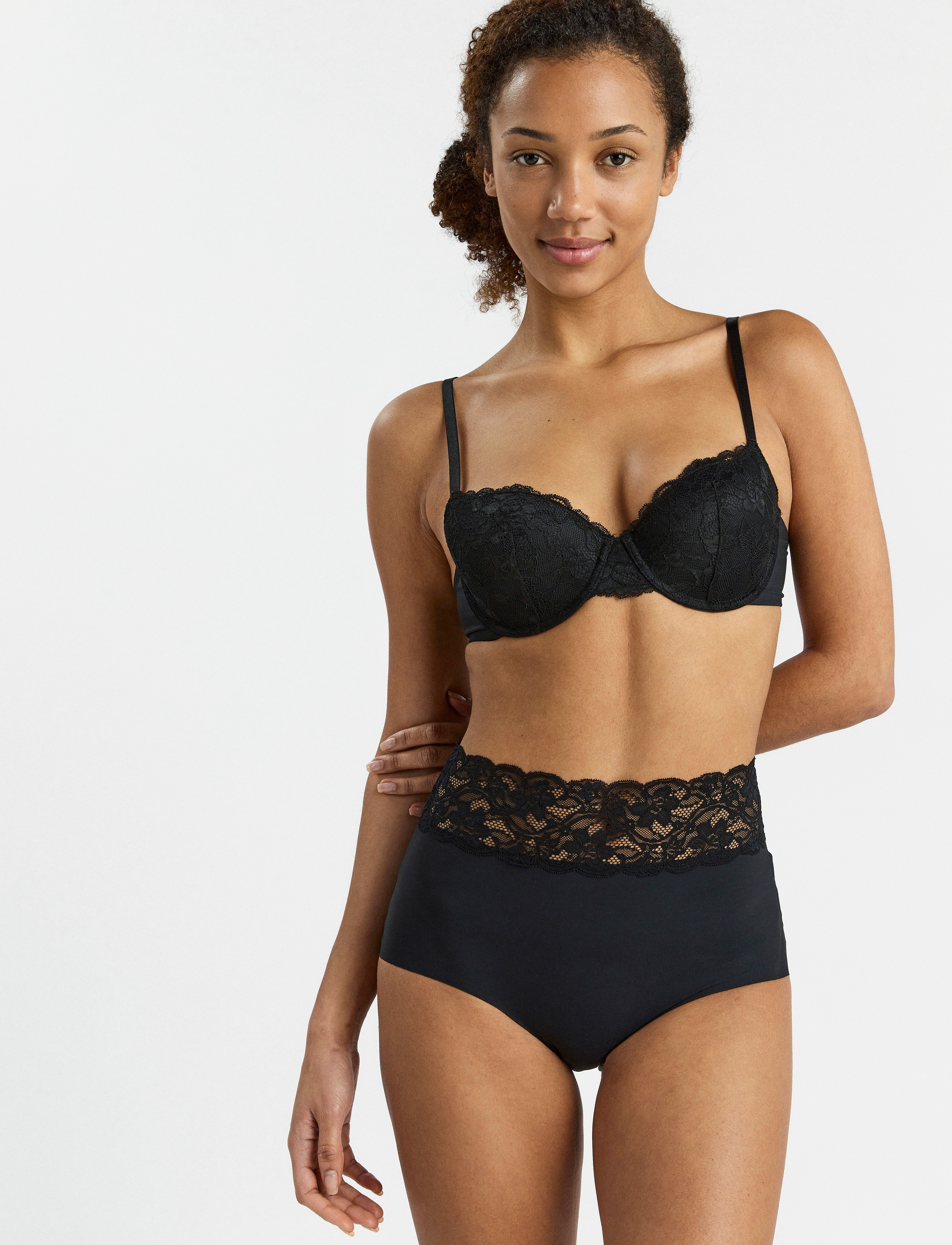 Lindex - Brief Fanny Inv Classic high - black - 2