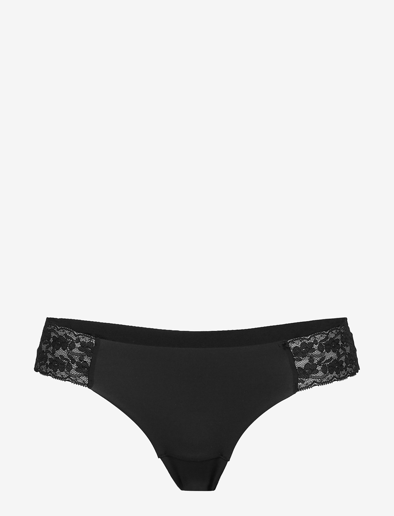 Lindex - Brief lace Invisible Thong low - black - 0