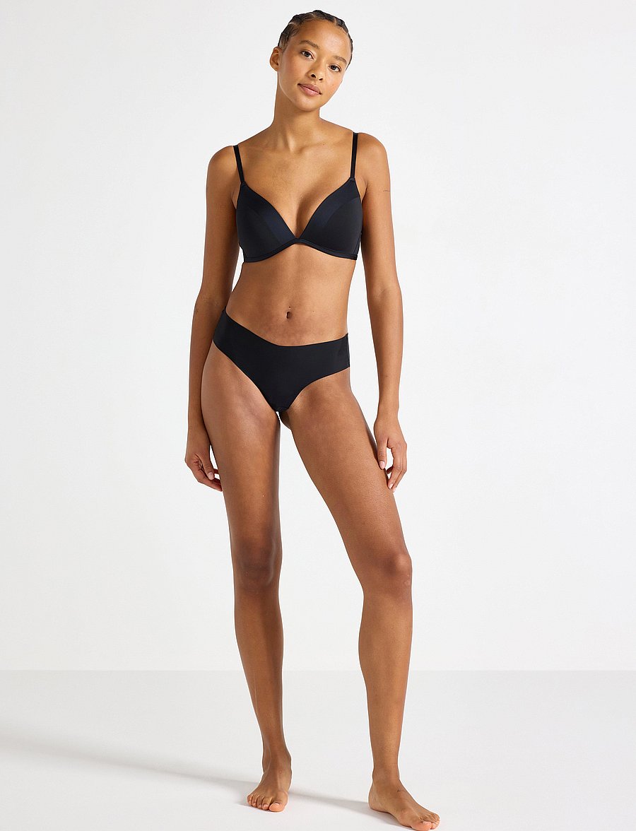 Lindex - Bra Mynta Matt Shiny - po marškinėliais dėvimos liemenėlės - black - 4