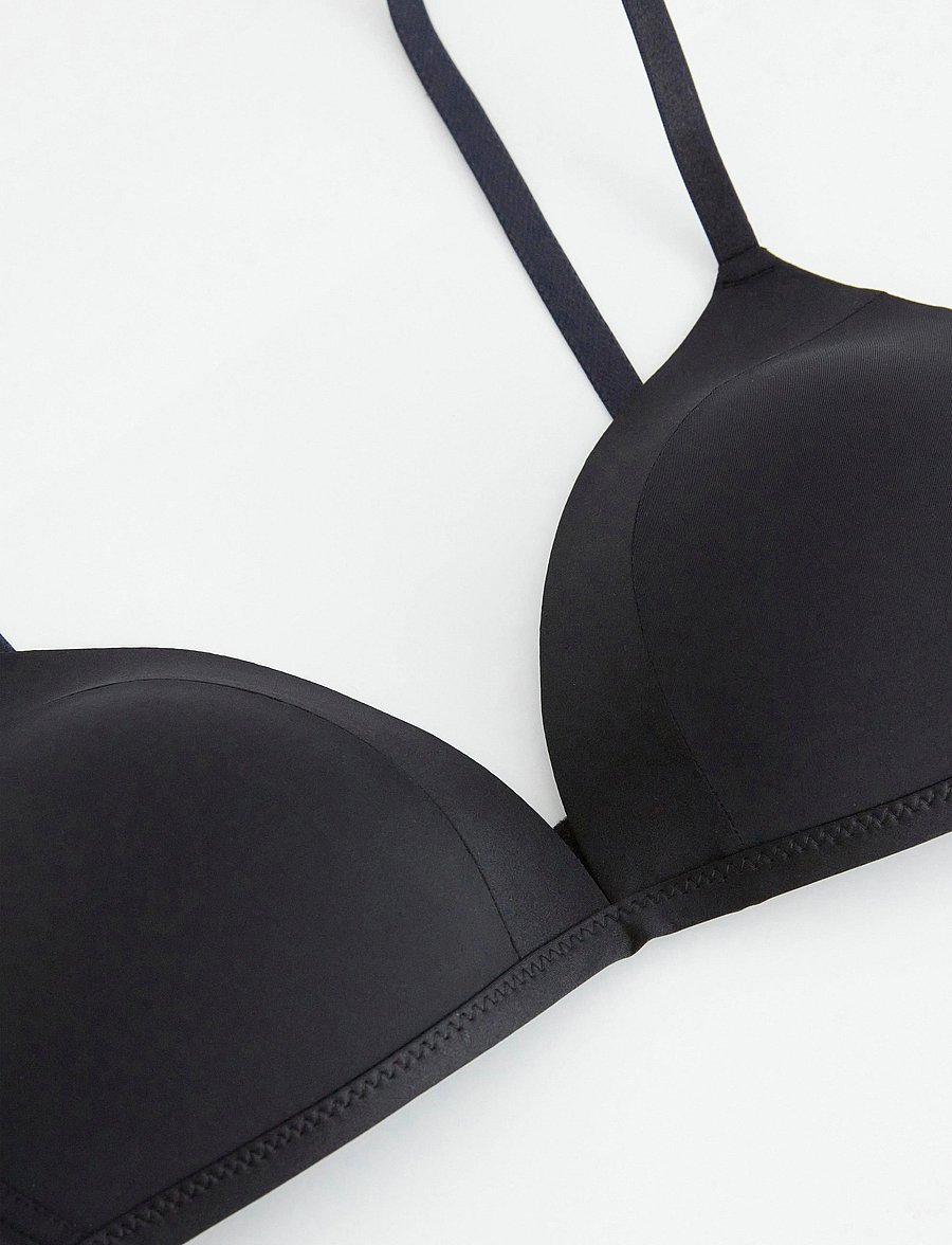 Lindex - Bra Mynta Matt Shiny - po marškinėliais dėvimos liemenėlės - black - 5