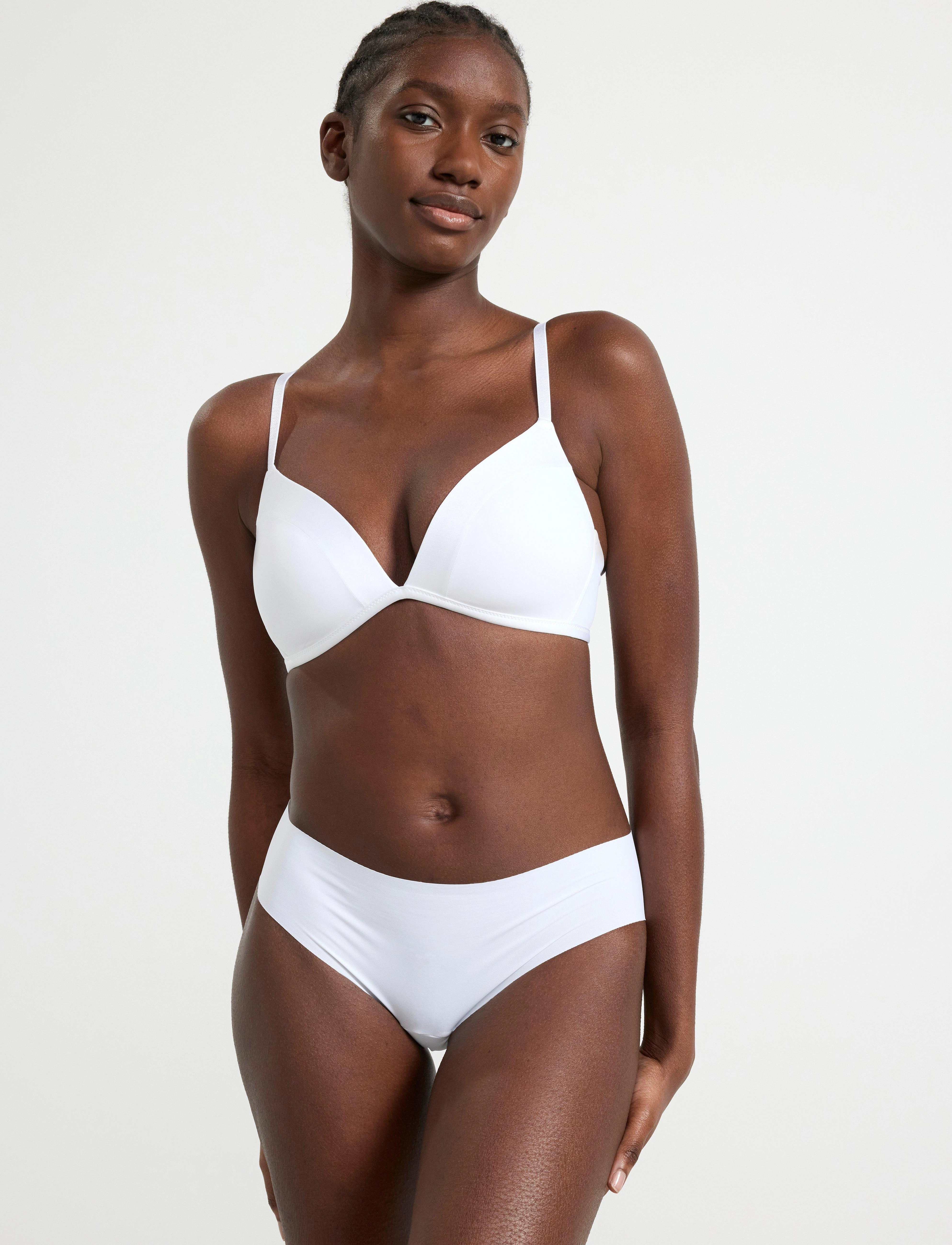 Lindex Mynta Wirefree Bra, Kvinder, Bøjlefri BH, Hvid, Str: 70 B