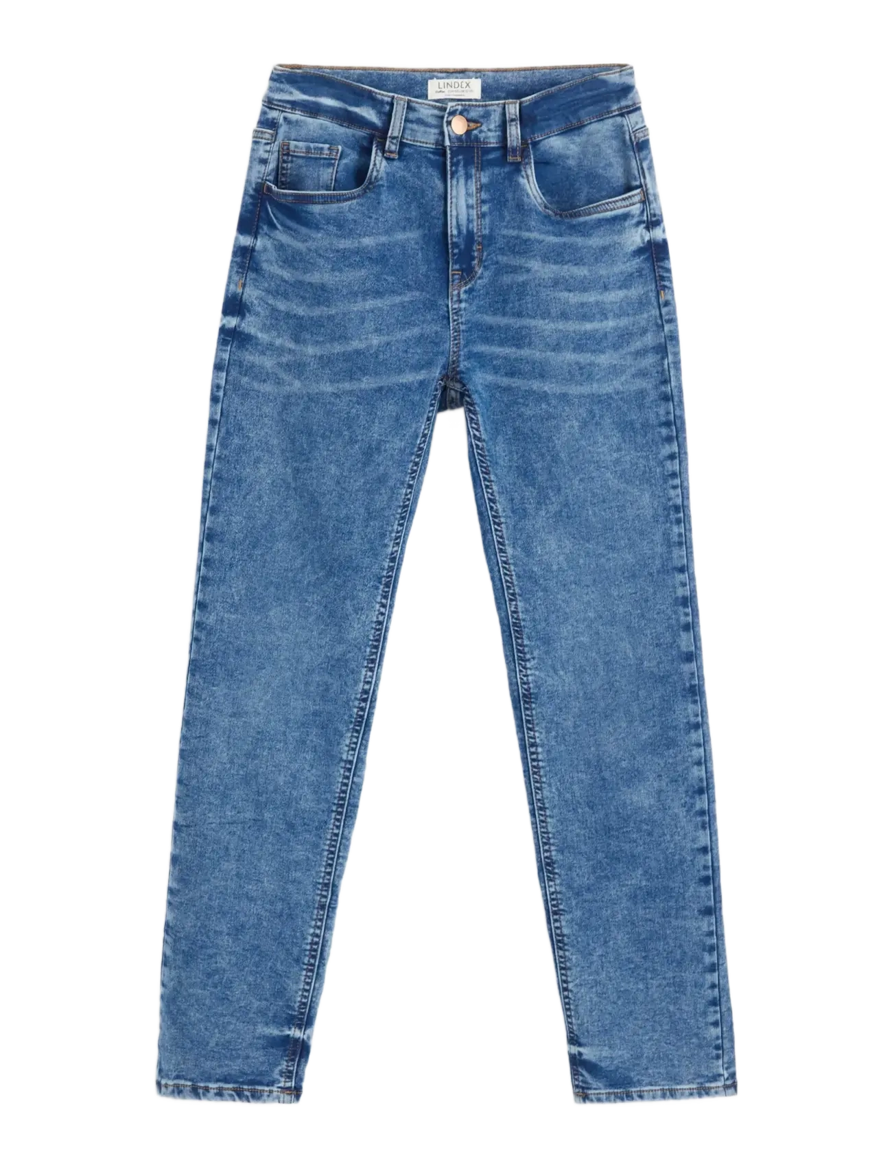 Lindex STAFFAN Straight regular waist jersey jeans - Teksad - DENIM / blue
