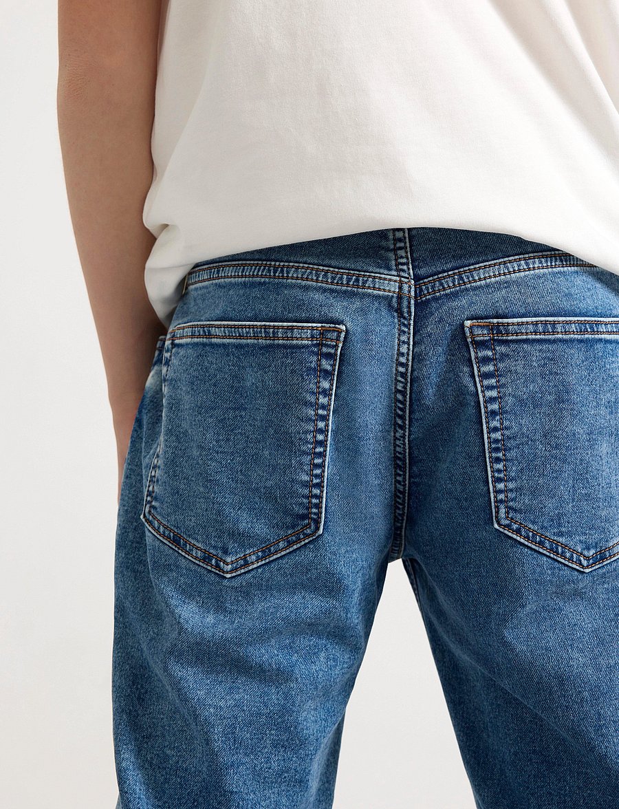 Lindex - STAFFAN Straight regular waist jersey jeans - regular jeans - denim - 4