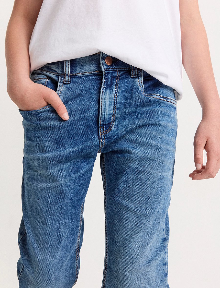 Lindex - STAFFAN Straight regular waist jersey jeans - regular jeans - denim - 5