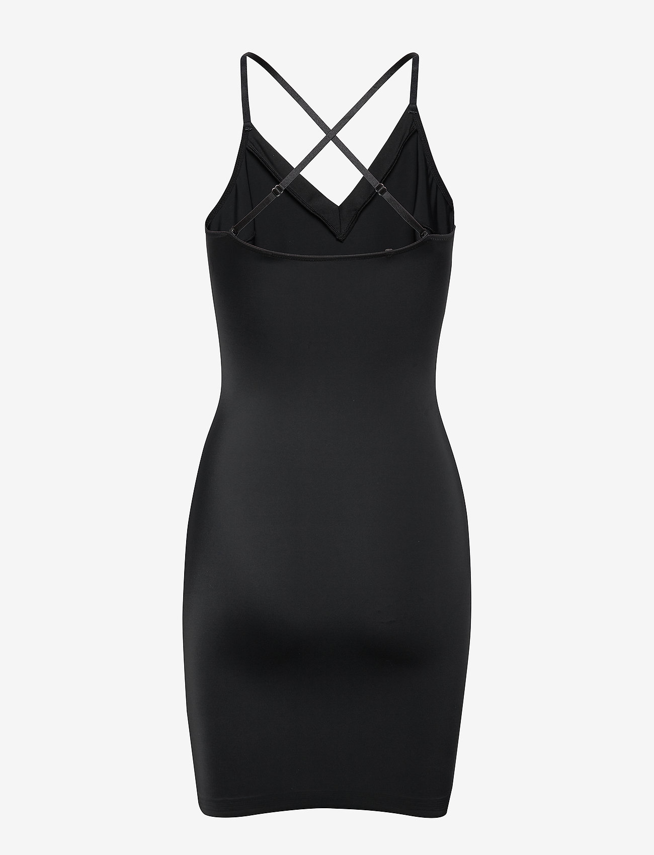Lindex - Shapingdress Matt shiny light - black - 2