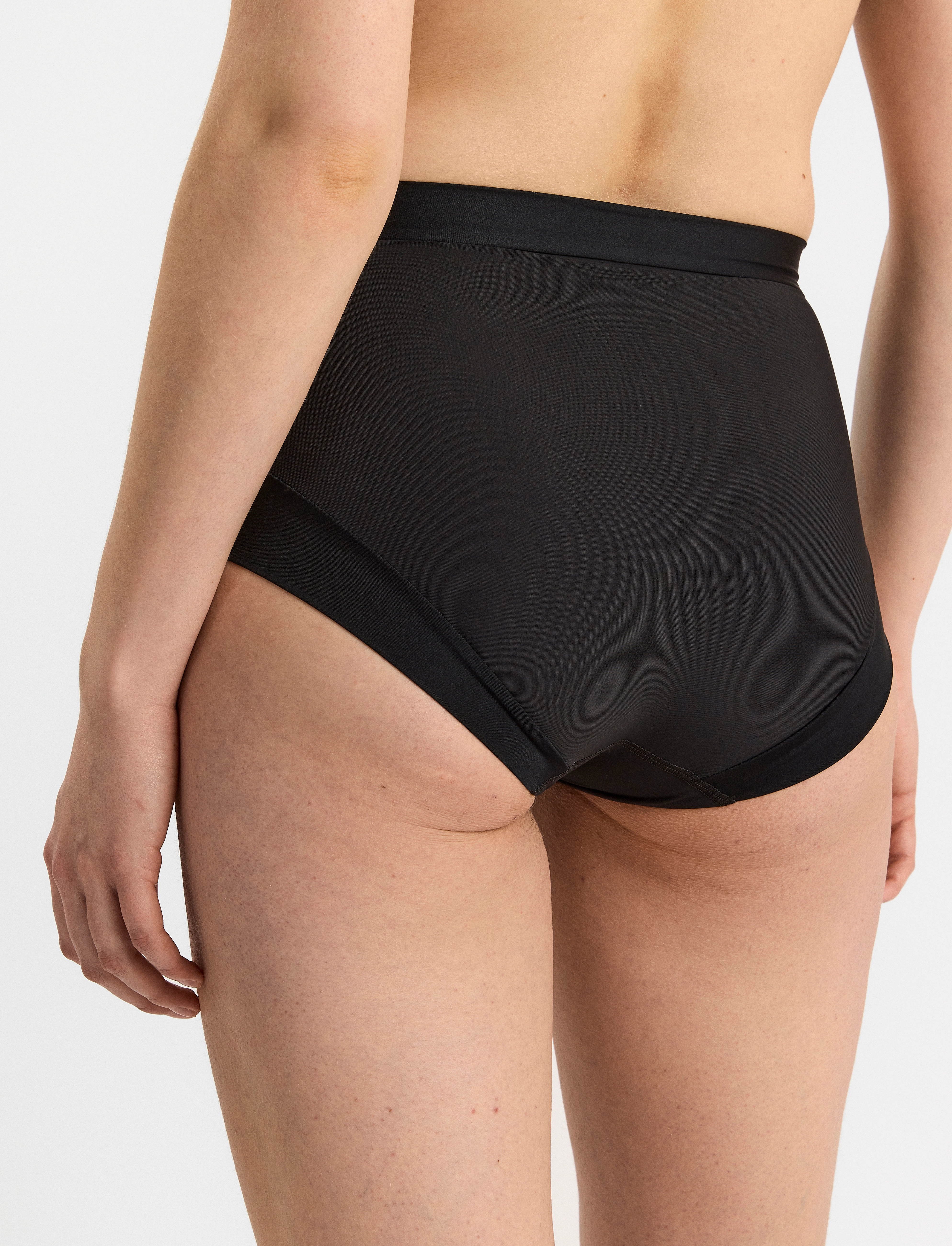Lindex - Girdle Brief Matt Shiny light - black - 5
