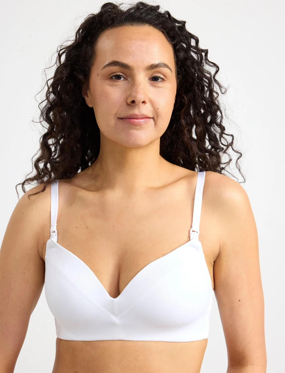 Lindex - Bra Nursing bra matt and shiny - underkläder - white - 0