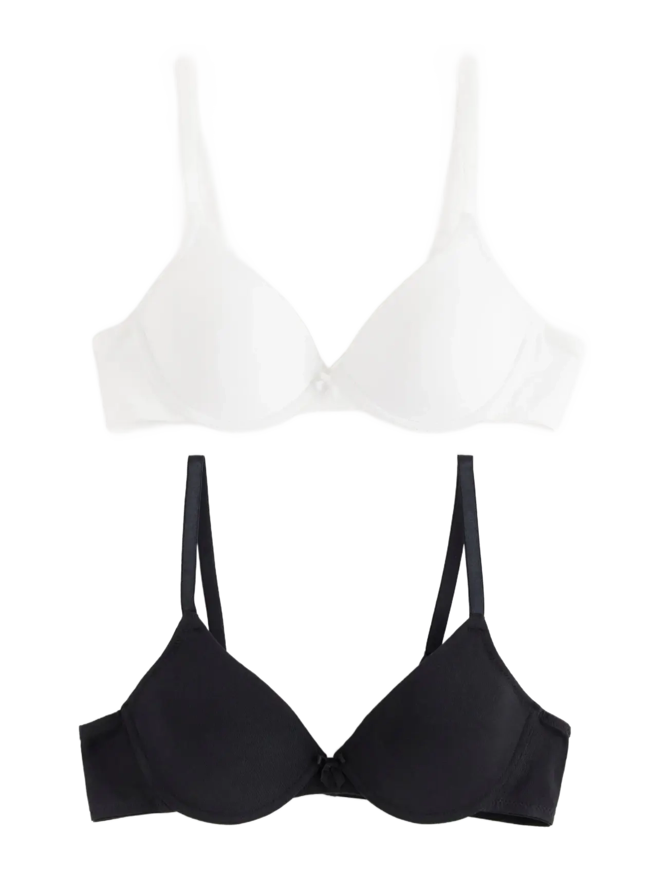 Lindex Bra Tshirt 2Pack, Kvinder, T-shirt Bh, Hvid, Str: 65 A
