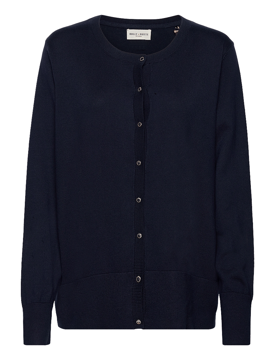 Lindex - Fine-knit Cardigan - koftor - navy - 1