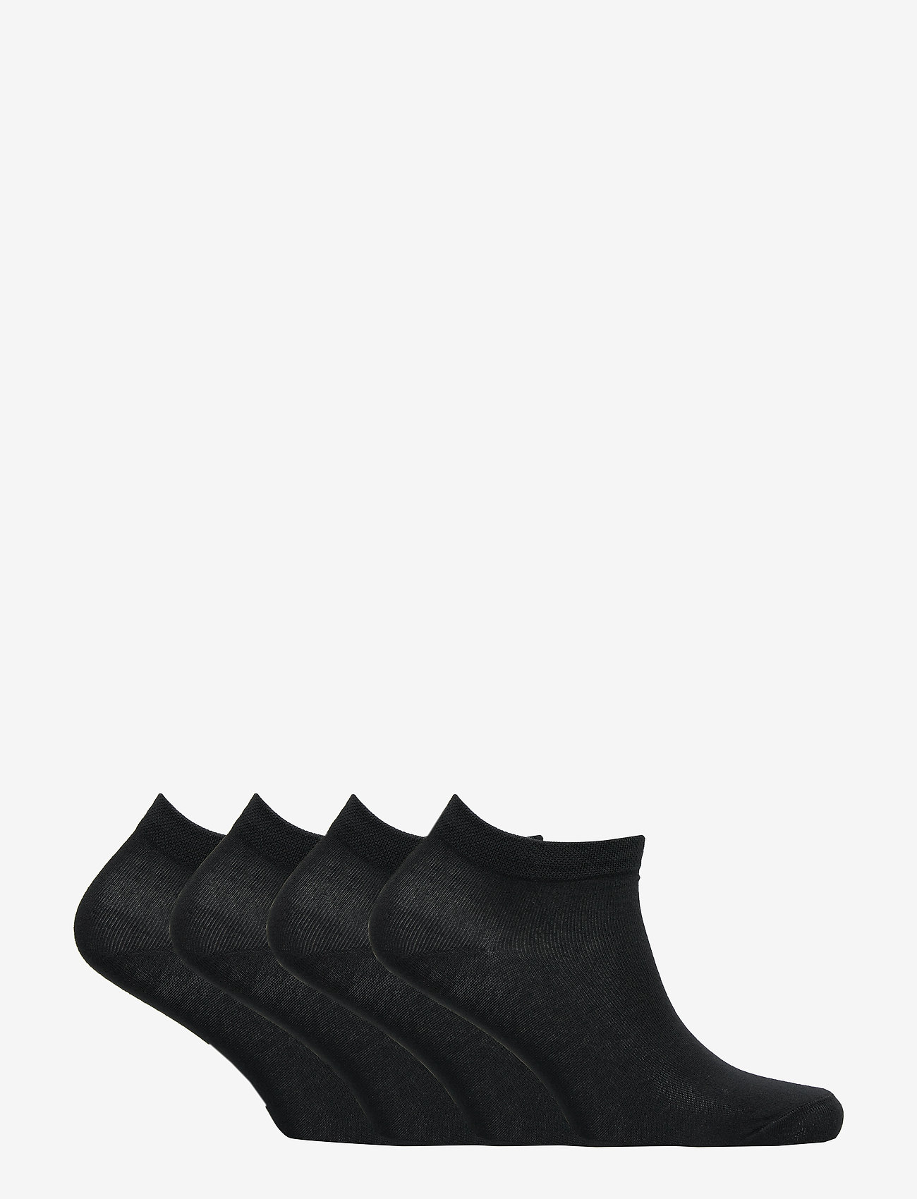 Lindex - Sock ankle 4 p Basic pique - black - 1