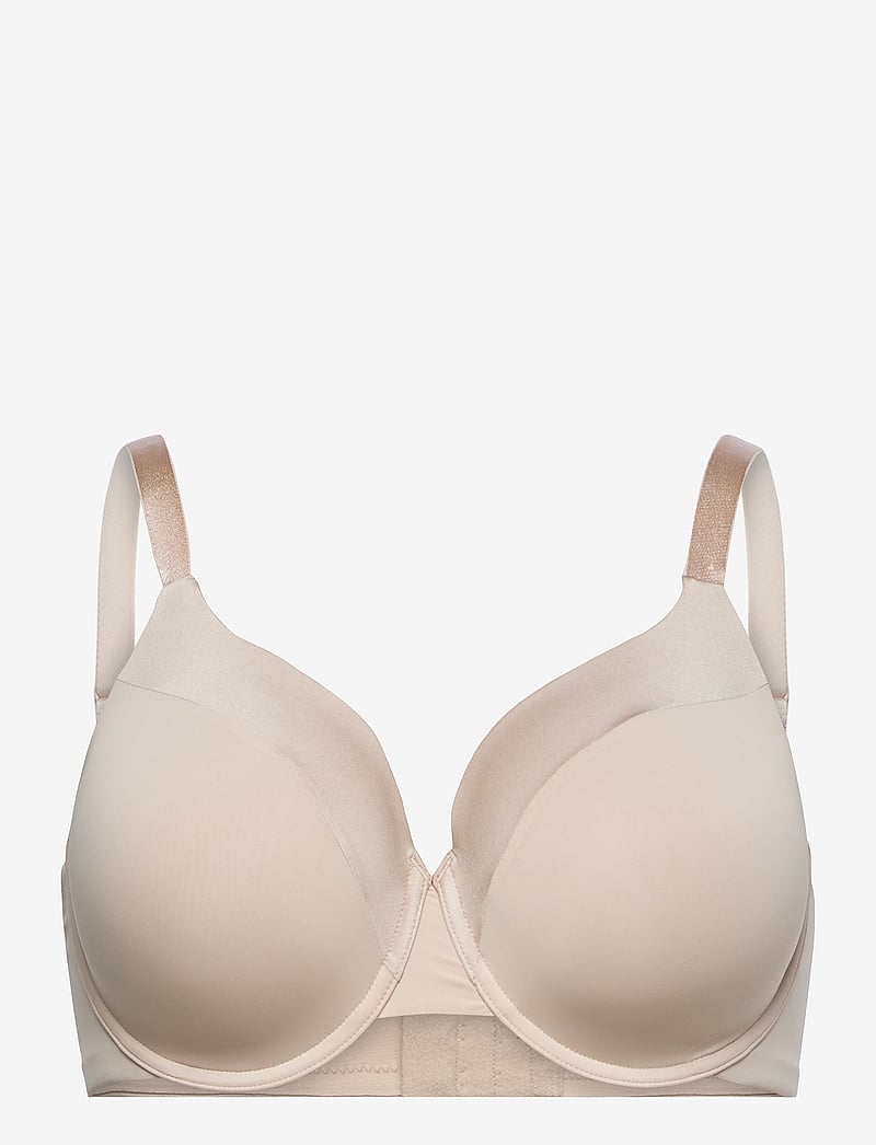 Lindex - Bra Dahlia matt shiny plus - fuldskåls bh'er - beige - 1