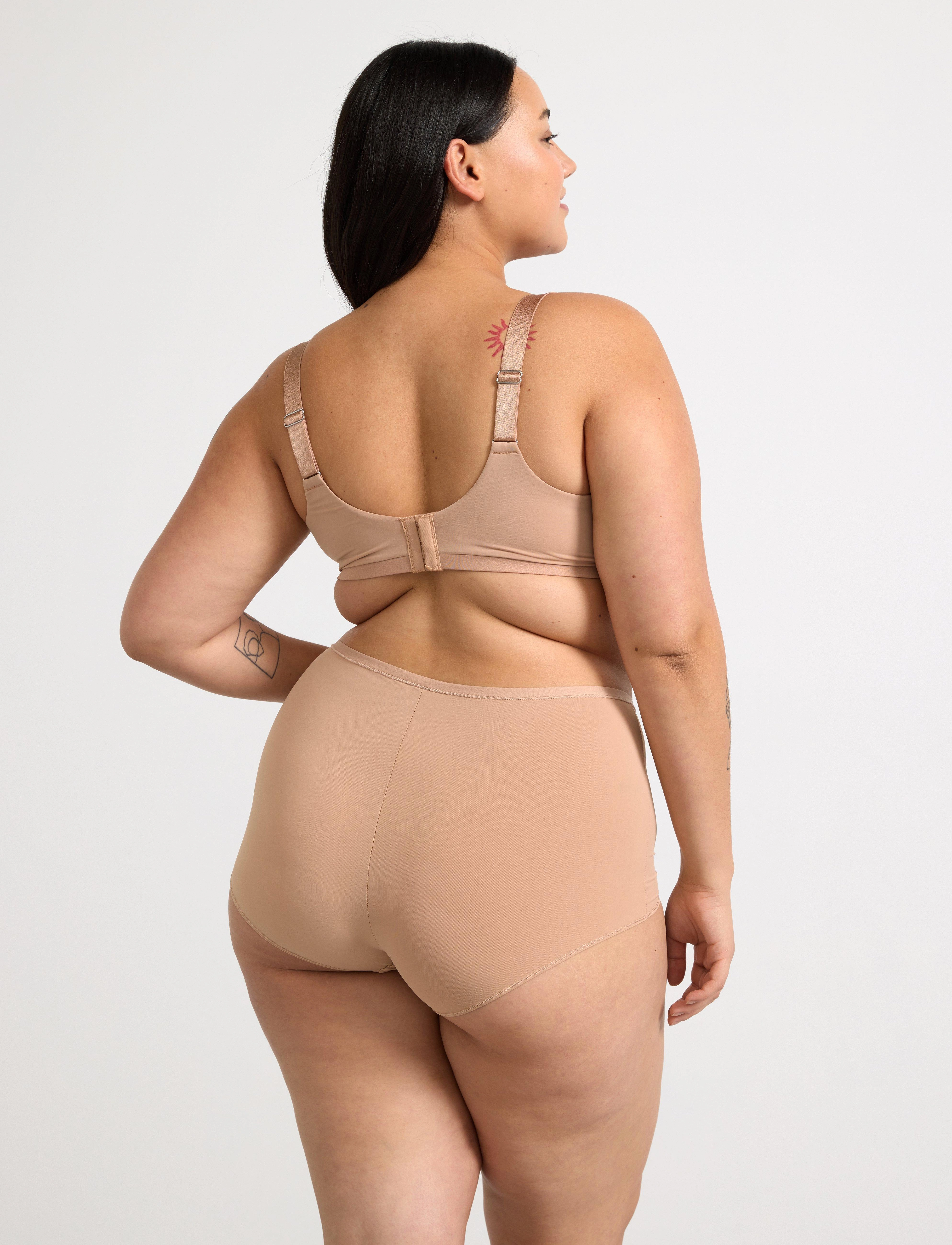 Lindex - Bra Dahlia matt shiny plus - laveste priser - beige - 3