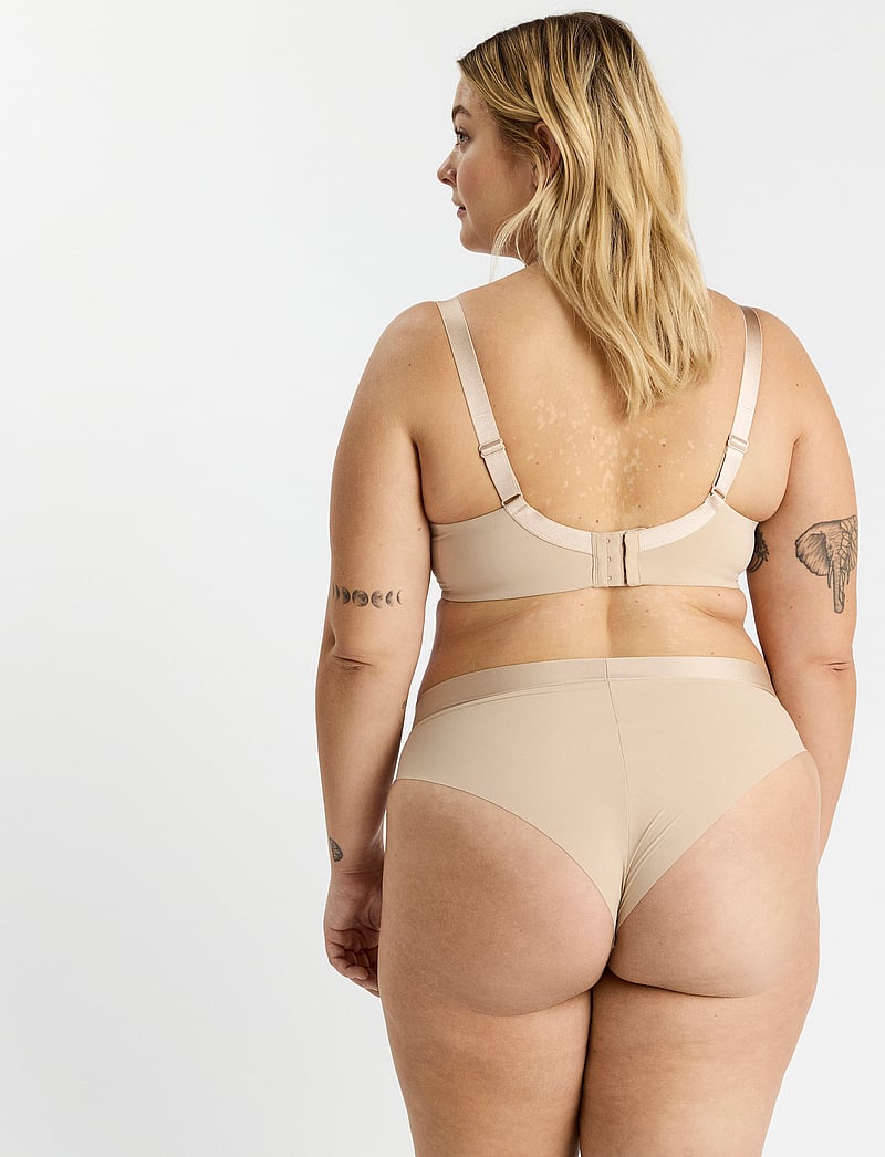 Lindex - Bra Dahlia matt shiny plus - vollschalen-bh - beige - 5