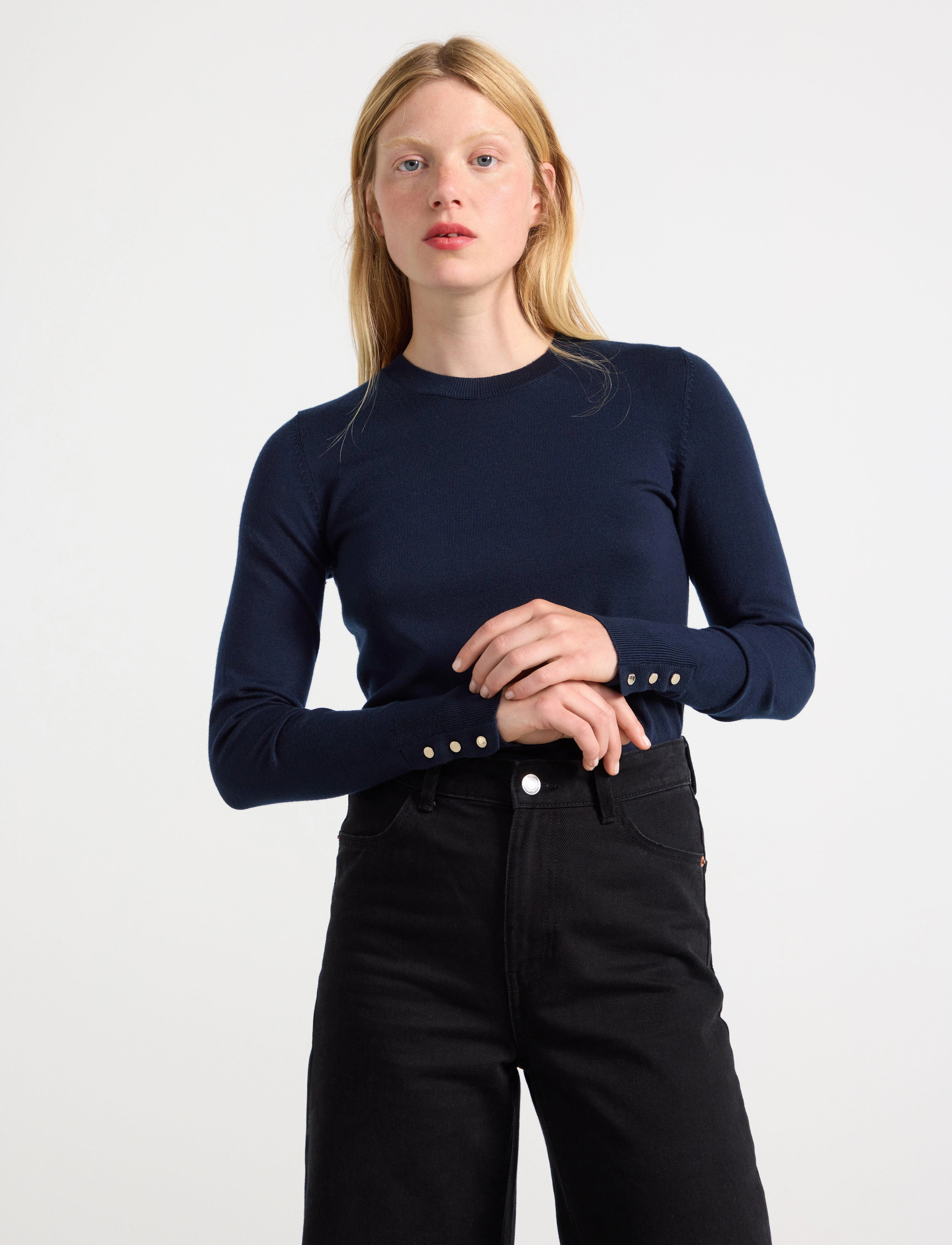 Lindex Fine-Knit Jumper, XL, Knitwear, Marineblau - Jumpers, Frauen