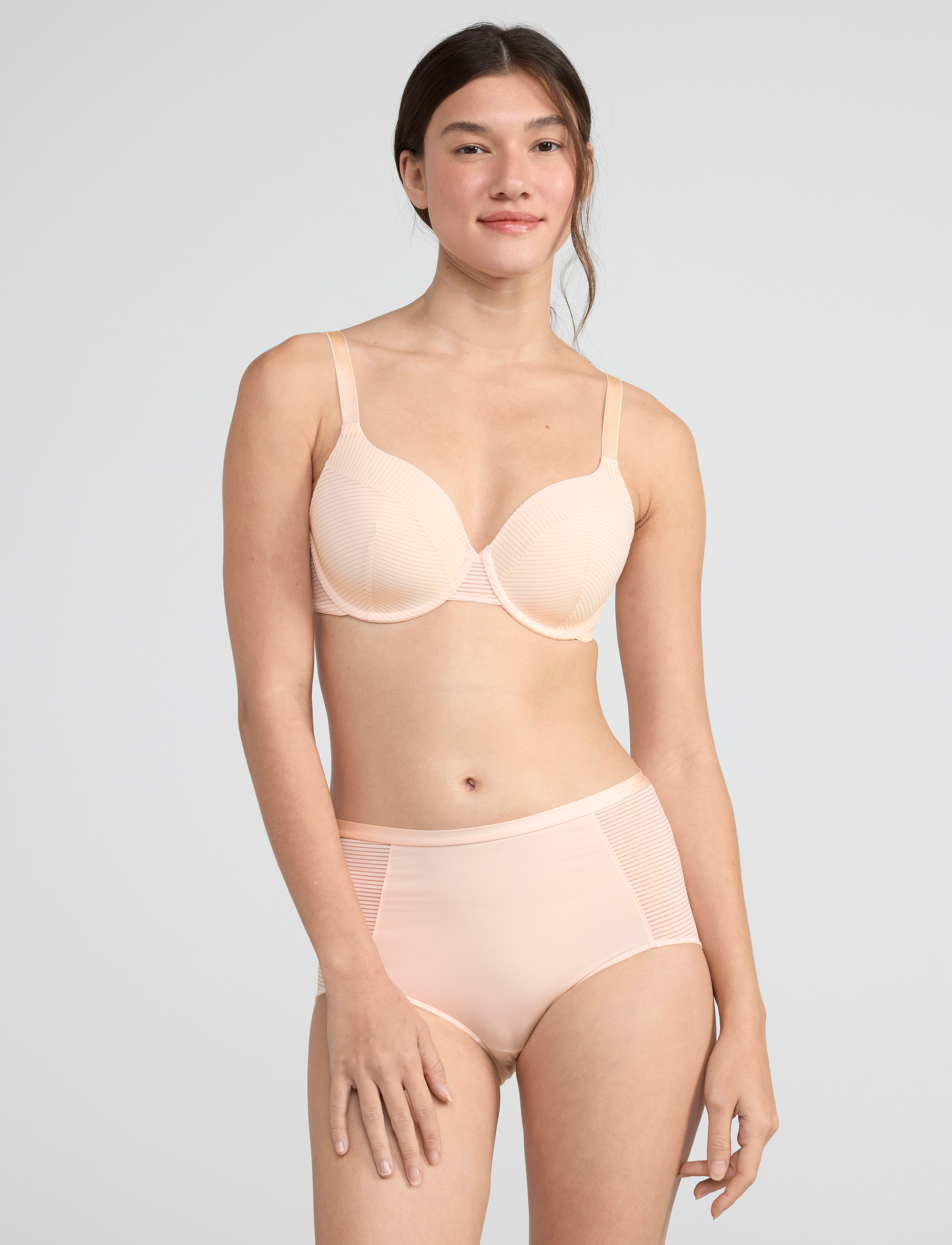 Lindex - Bra Dahlia Micro stripe - t-skjorte bh - lt pink - 5