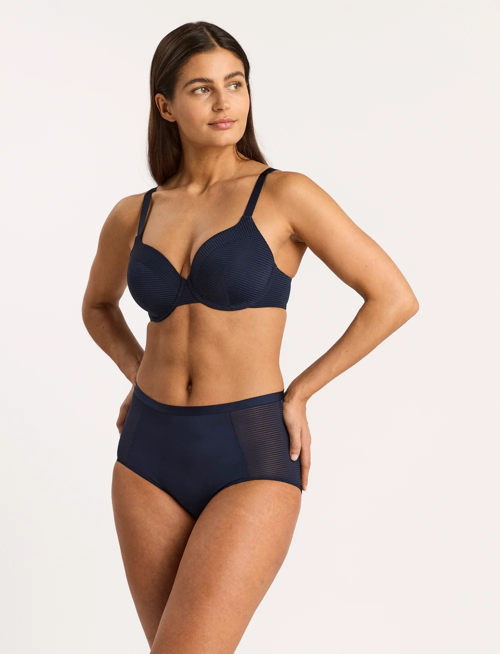 Lindex - Bra Dahlia Micro stripe - t-shirt bras - navy - 5