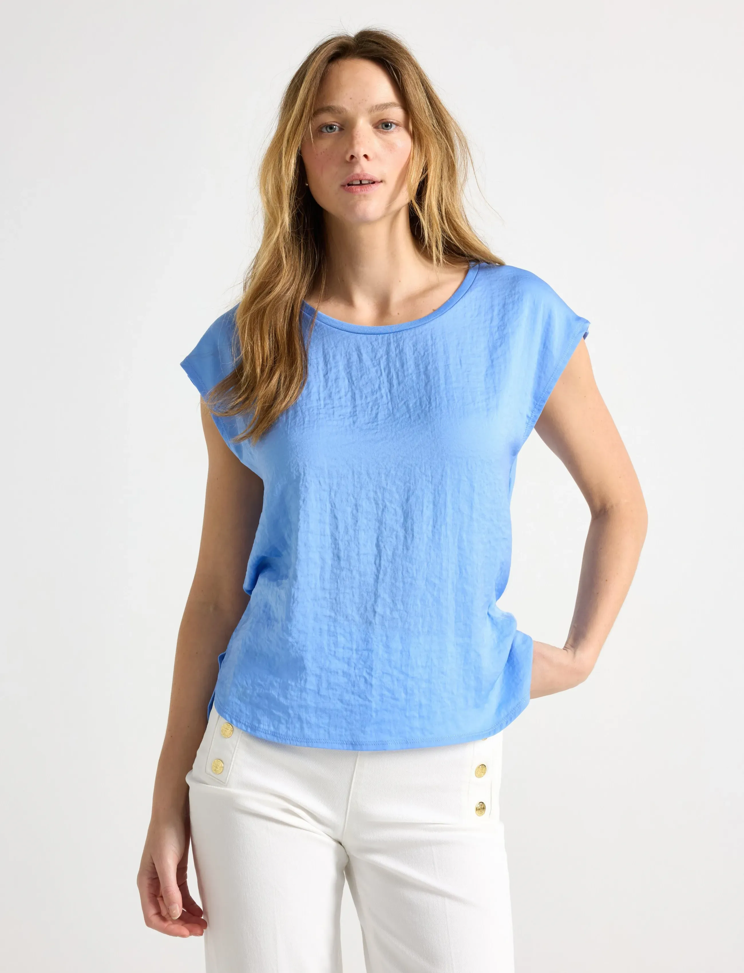 Lindex Top Natalie - T-shirts & Tops - LIGHT BLUE / blue