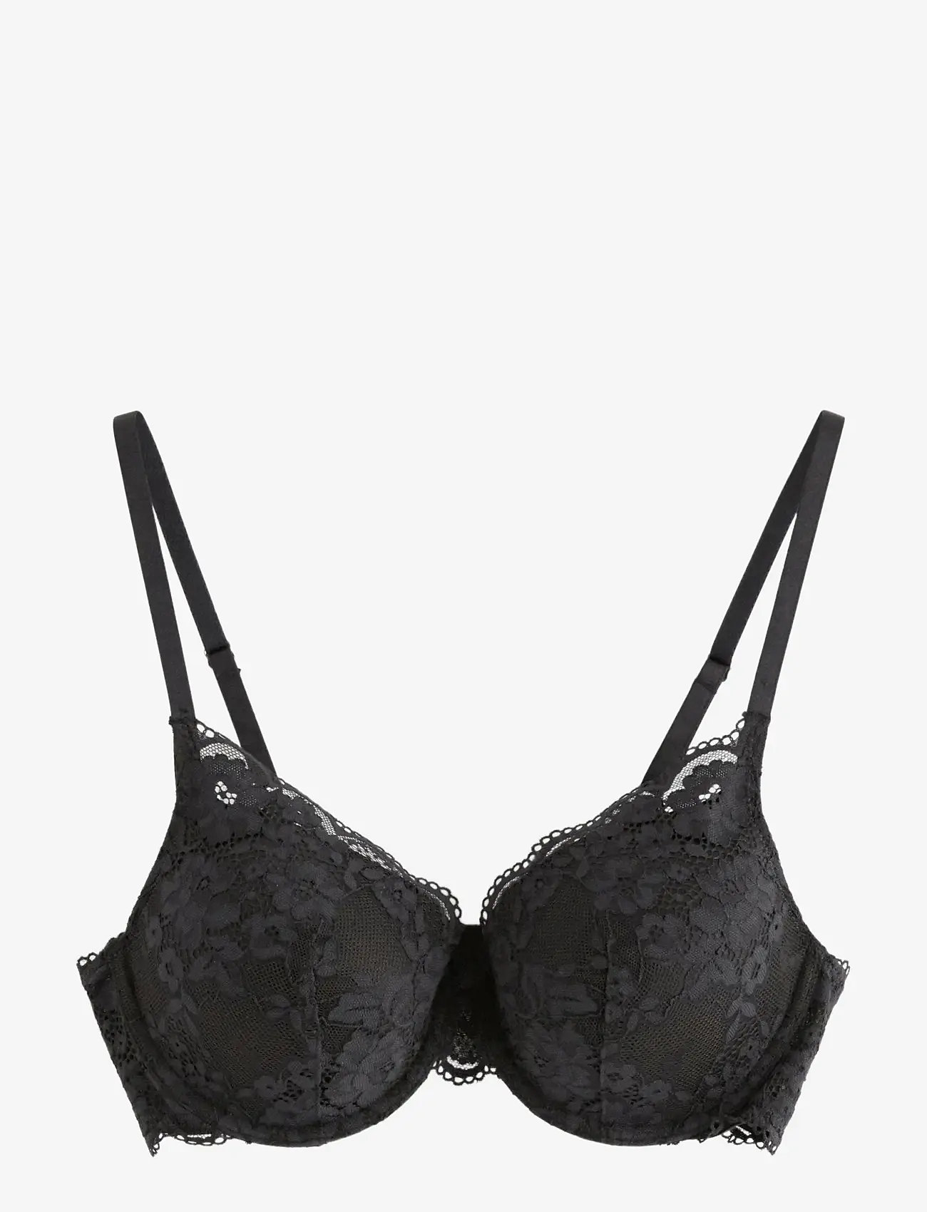 Lindex - Bra Lilja Iris lace - t-shirt bh'er - black - 1