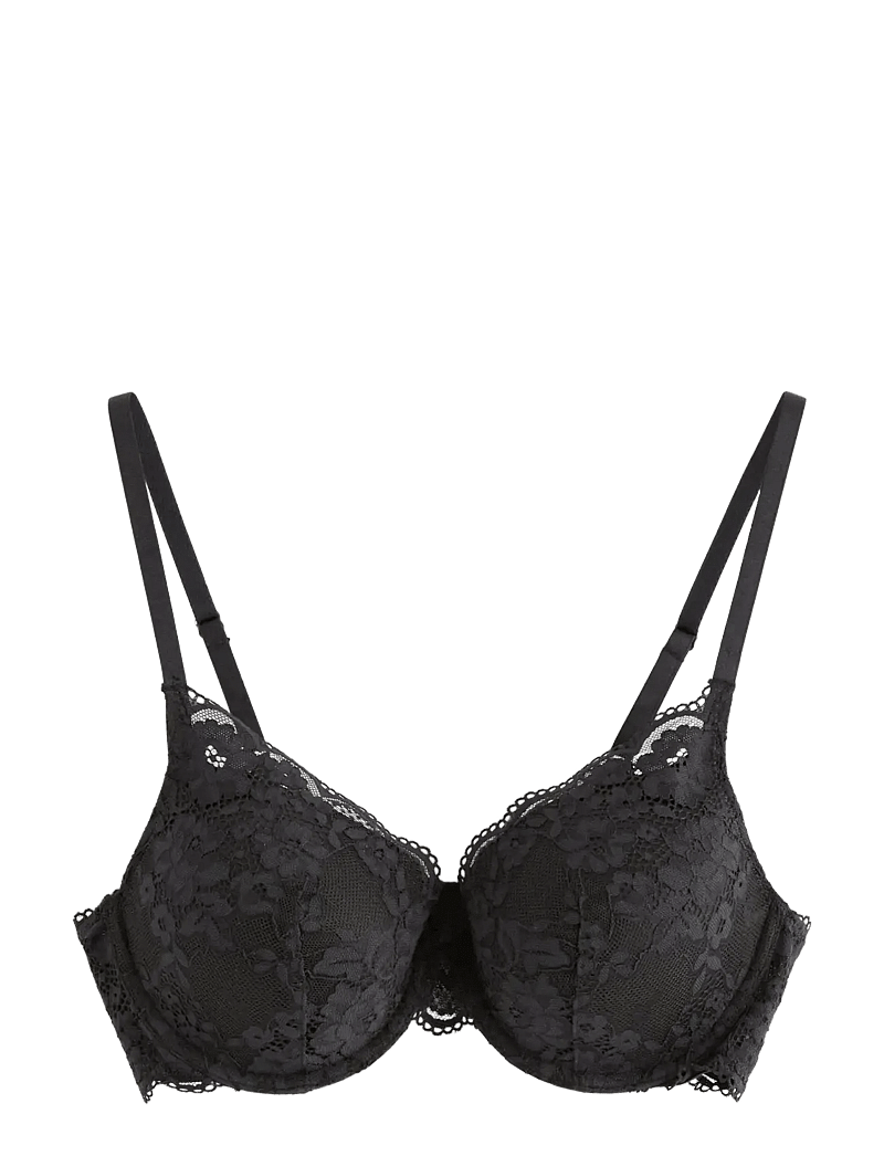 Lindex - Bra Lilja Iris lace - t-shirt bh'er - black - 1