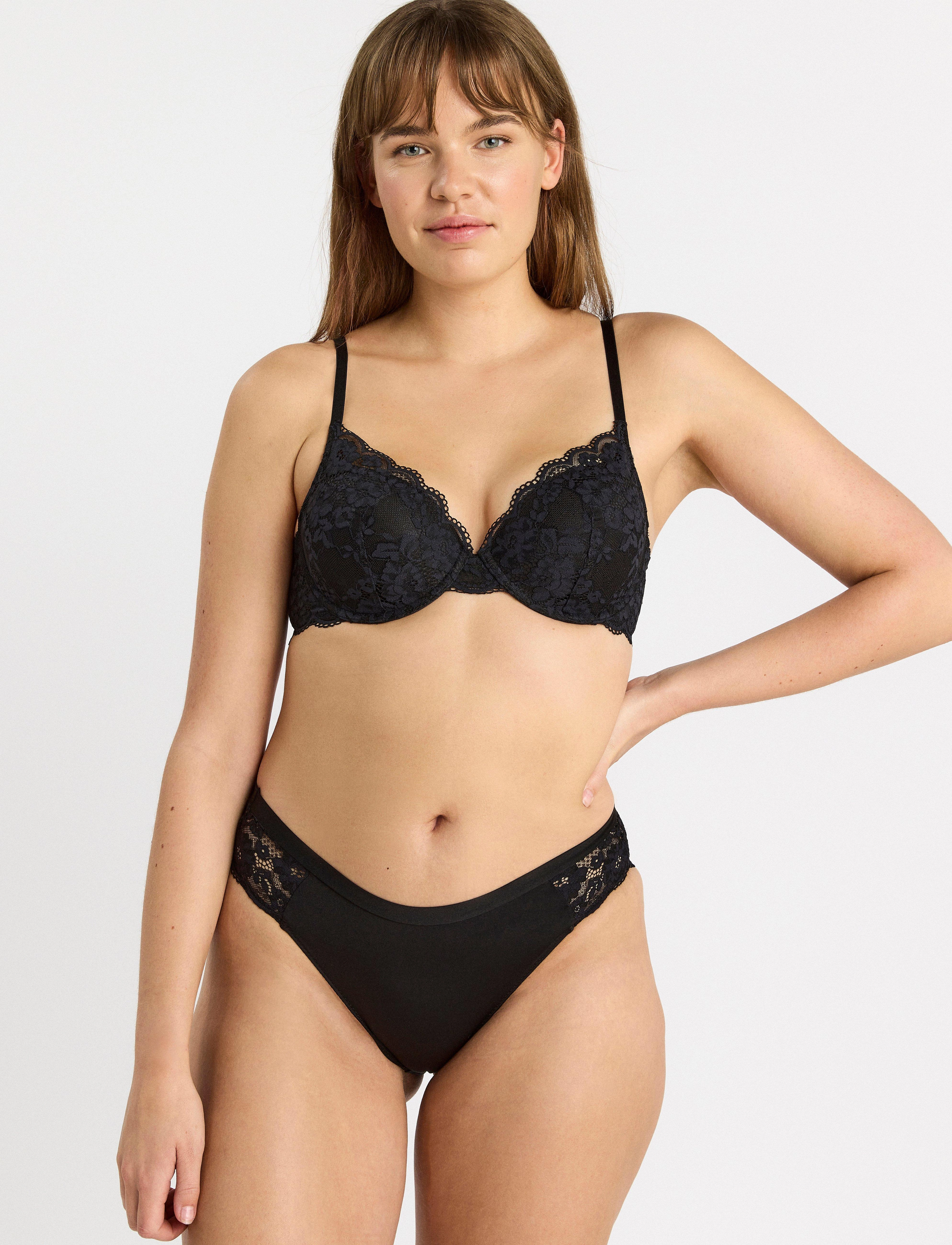 Lindex - Bra Lilja Iris lace - t-shirt bhs - black - 3