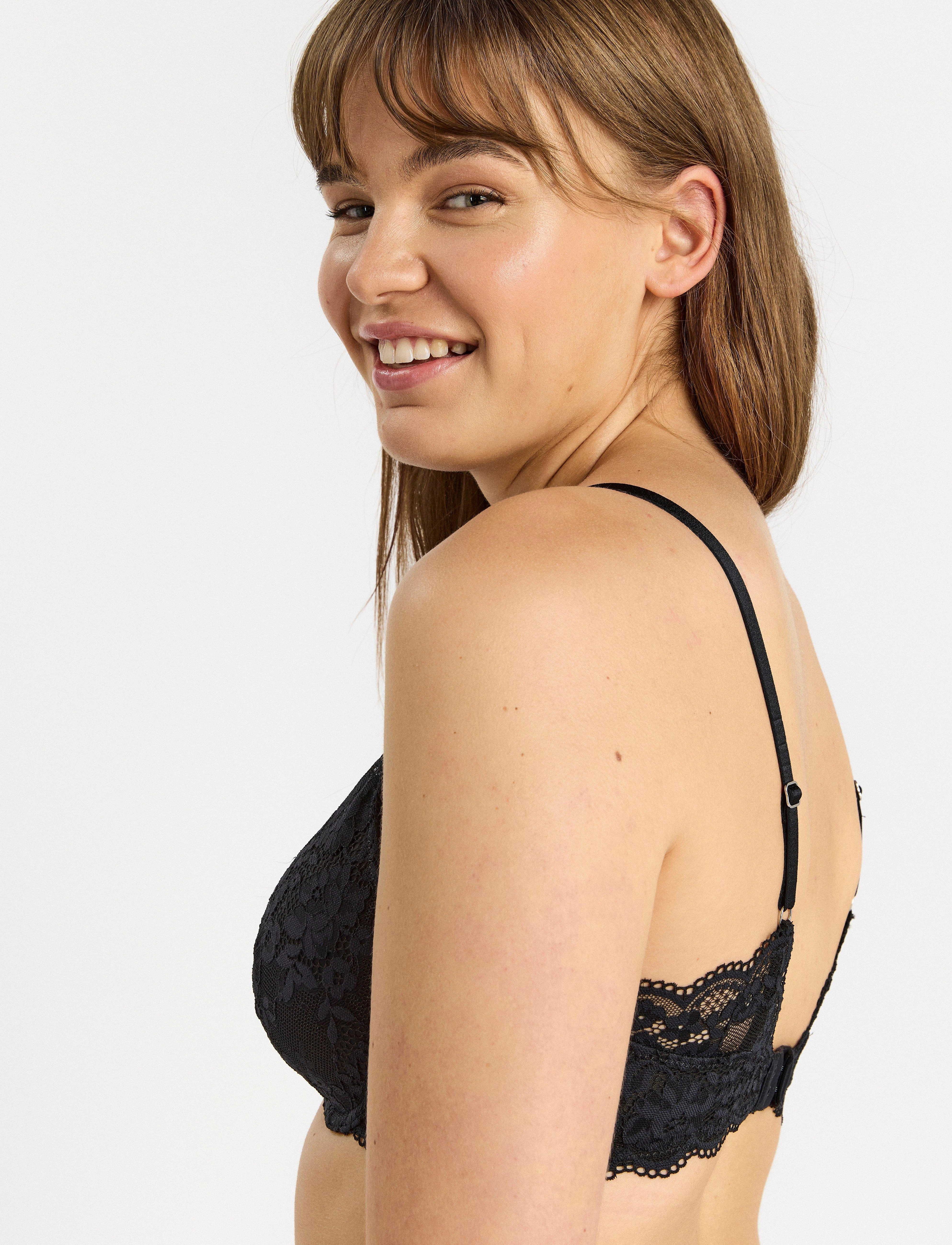 Lindex - Bra Lilja Iris lace - t-shirt bhs - black - 4