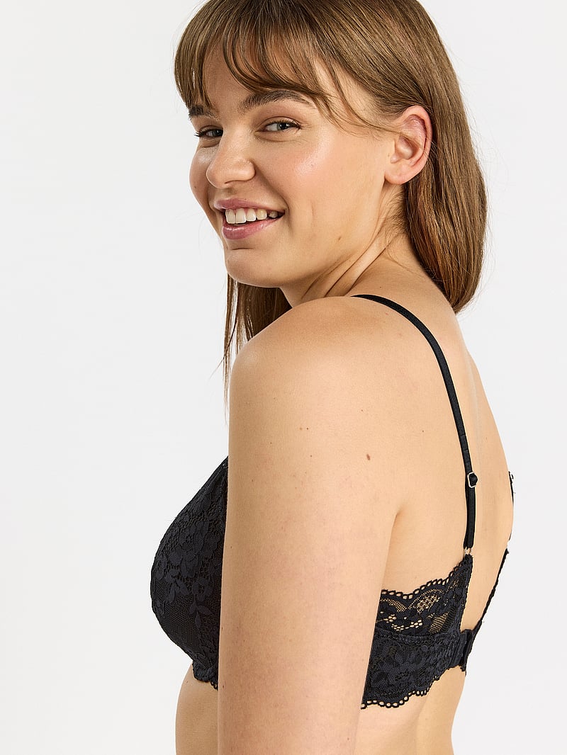 Lindex - Bra Lilja Iris lace - t-shirt bh'er - black - 5