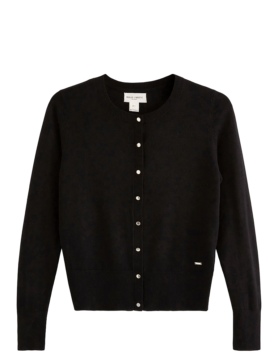 Lindex - Fine-knit Black Cardigan - cardigans - black - 1