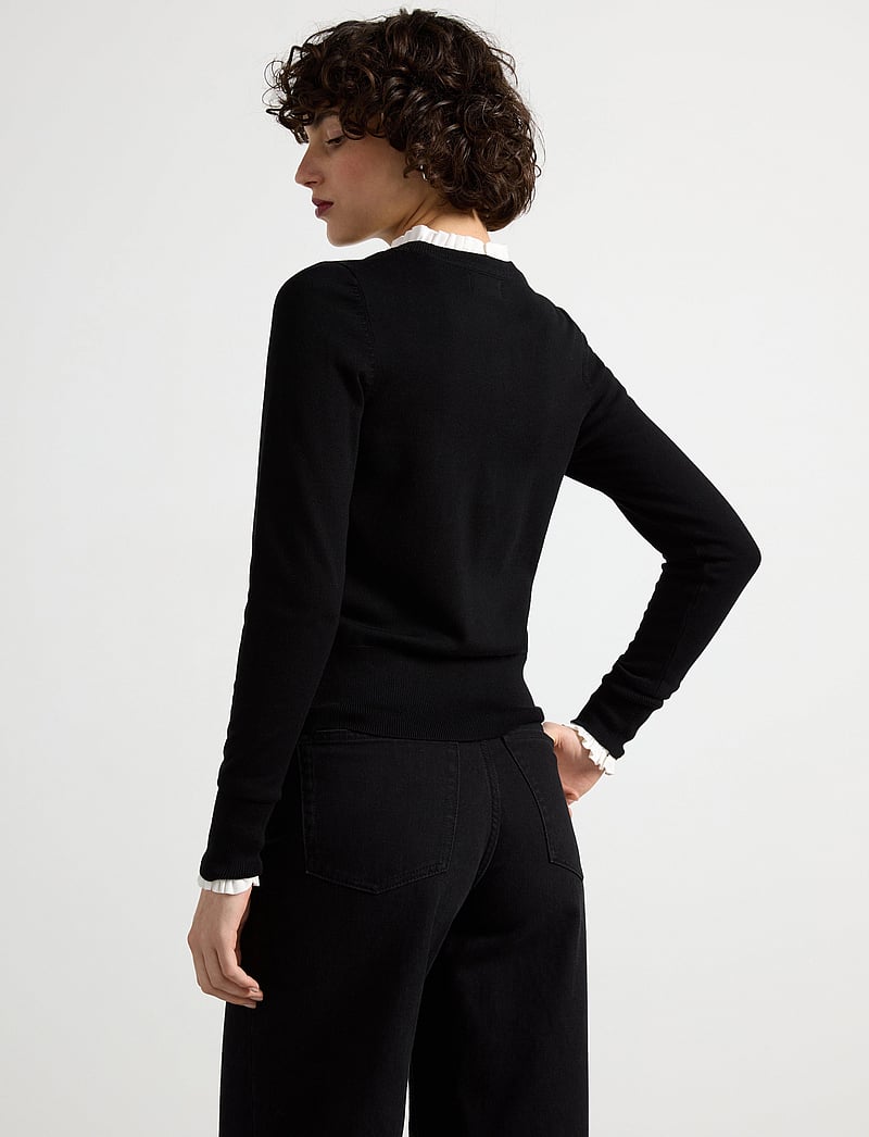 Lindex - Fine-knit Black Cardigan - neuletakit - black - 3
