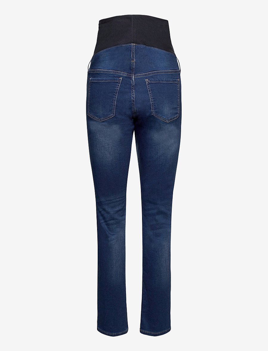 Lindex - Trousers MOM Dolly tricot - jeans slim - blue - 2