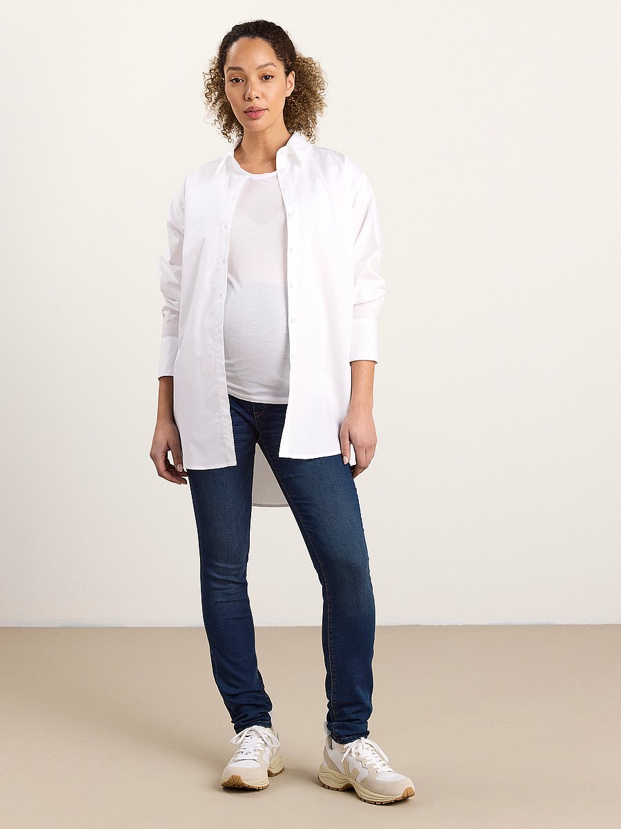 Lindex - Trousers MOM Dolly tricot - jeans slim - blue - 5