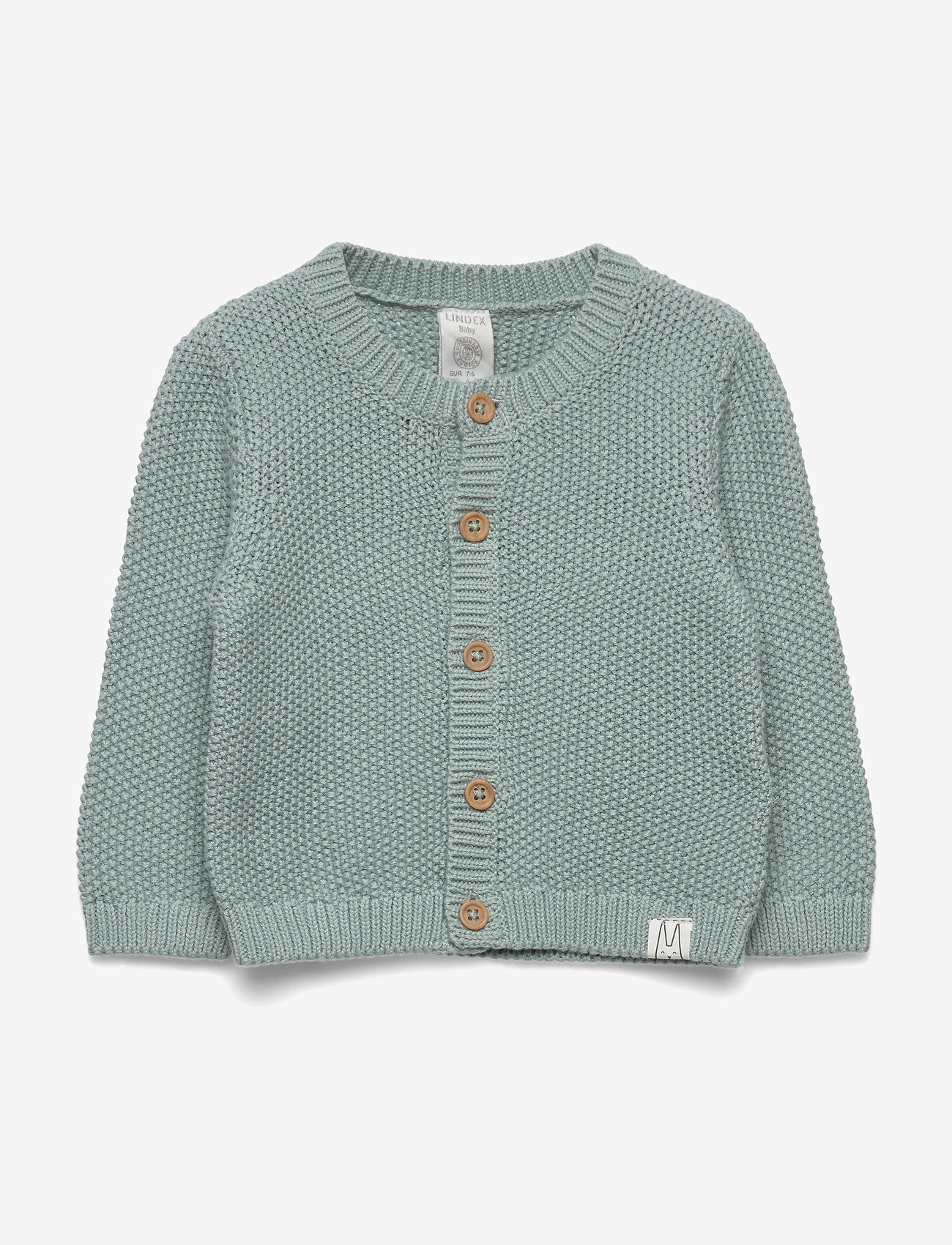 Lindex - Cardigan moss knit - light dusty aqua - 0