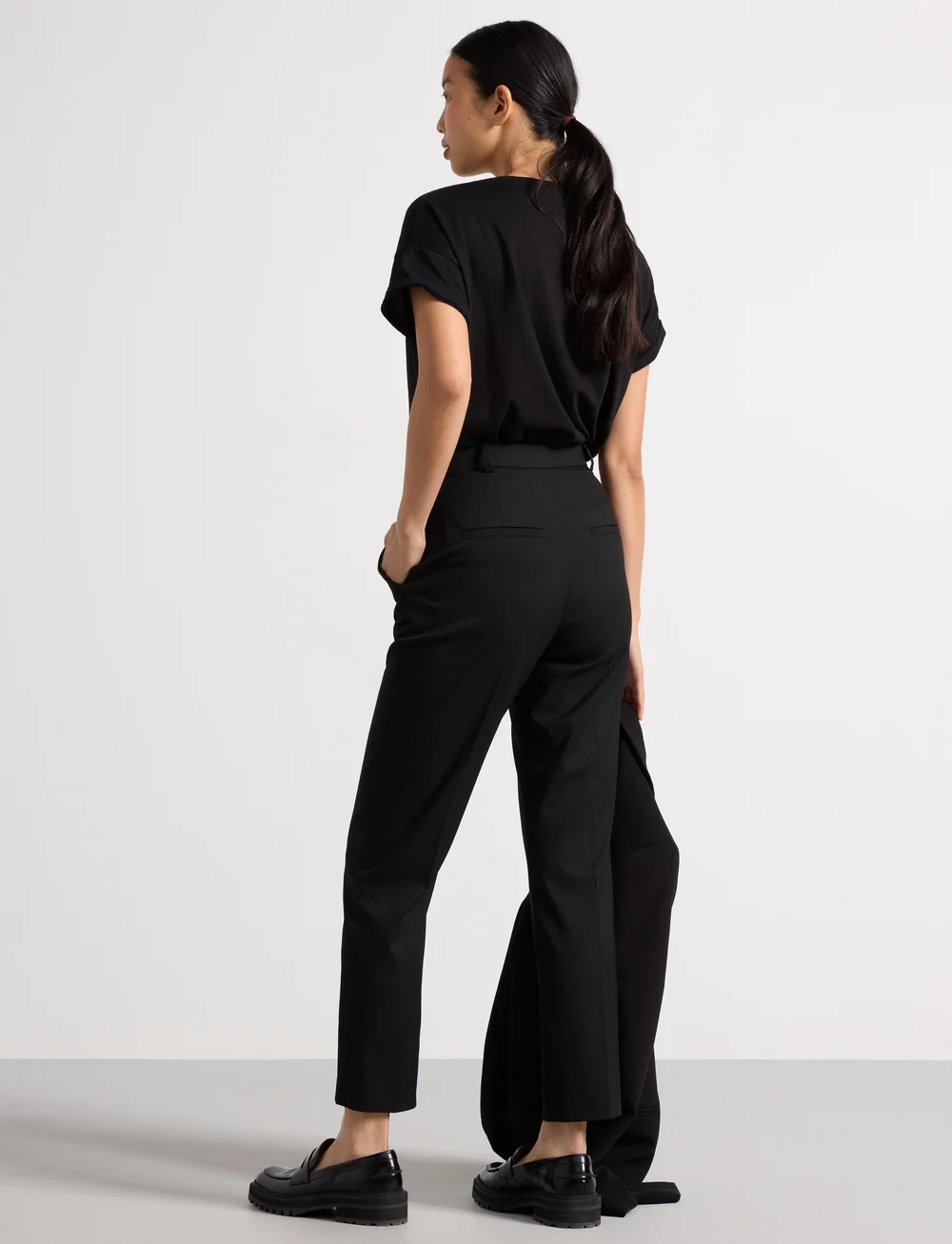 Lindex - Trousers Polly - habitbukser - black - 3