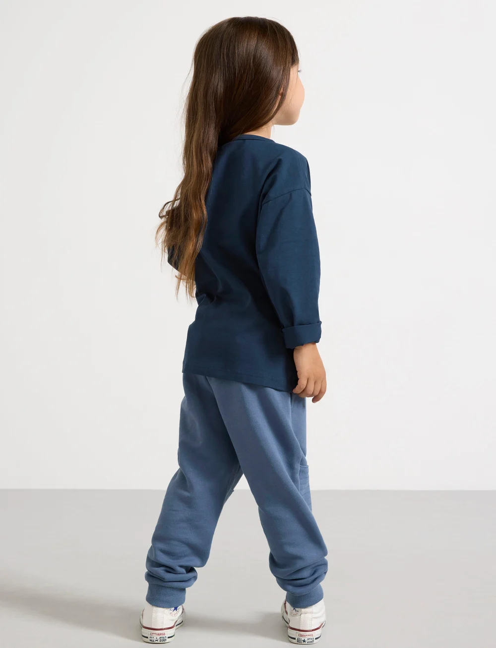 Lindex - Trousers essential Knee - jogginghosen - dark dusty blue - 3