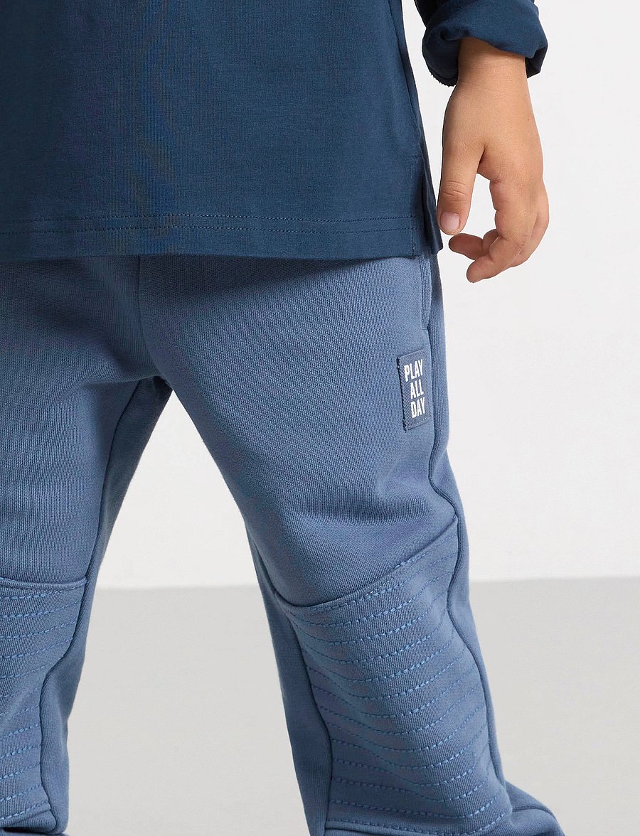 Lindex - Trousers essential Knee - jogginghosen - dark dusty blue - 4