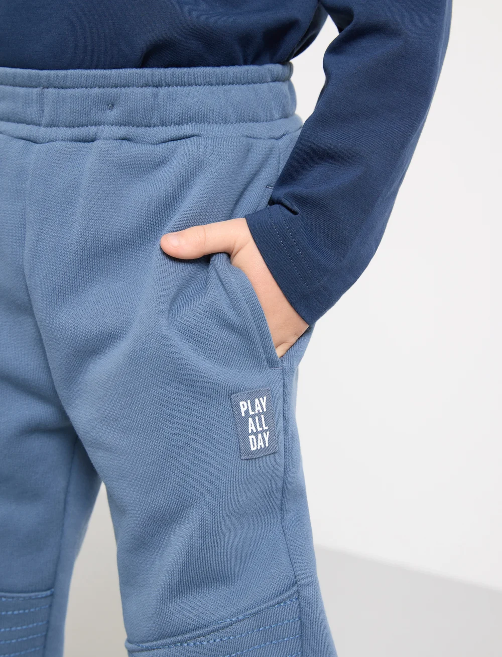 Lindex - Trousers essential Knee - jogginghosen - dark dusty blue - 5