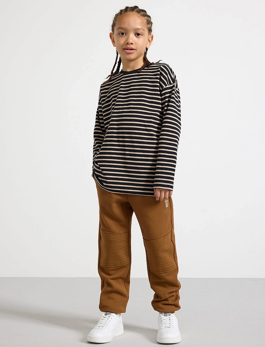 Lindex - Trousers essential Knee - mjukisbyxor - light dusty brown - 0