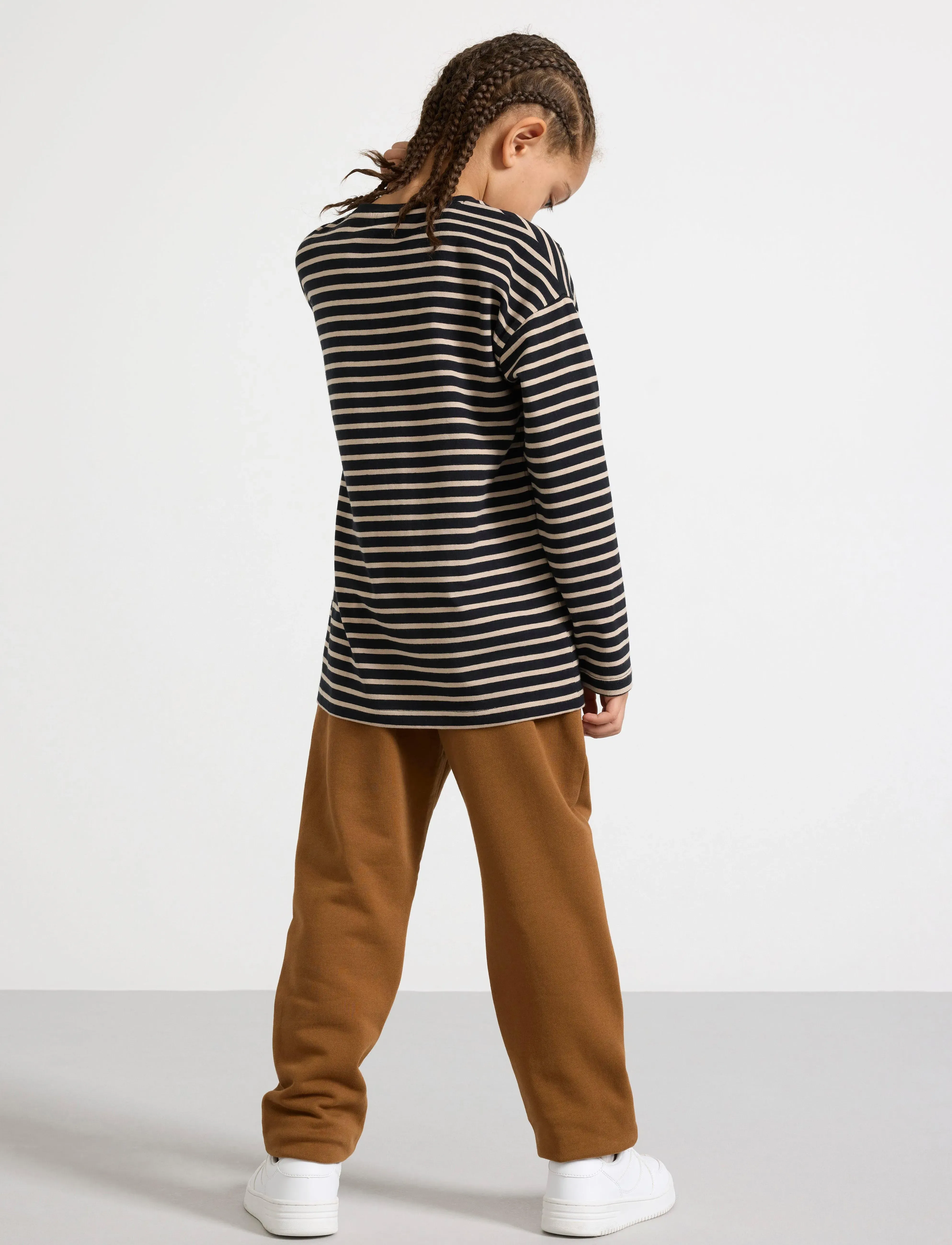 Lindex - Trousers essential Knee - mjukisbyxor - light dusty brown - 3