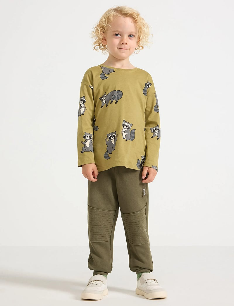 Lindex - Trousers essential Knee - sweatpants - lt dusty khaki - 0