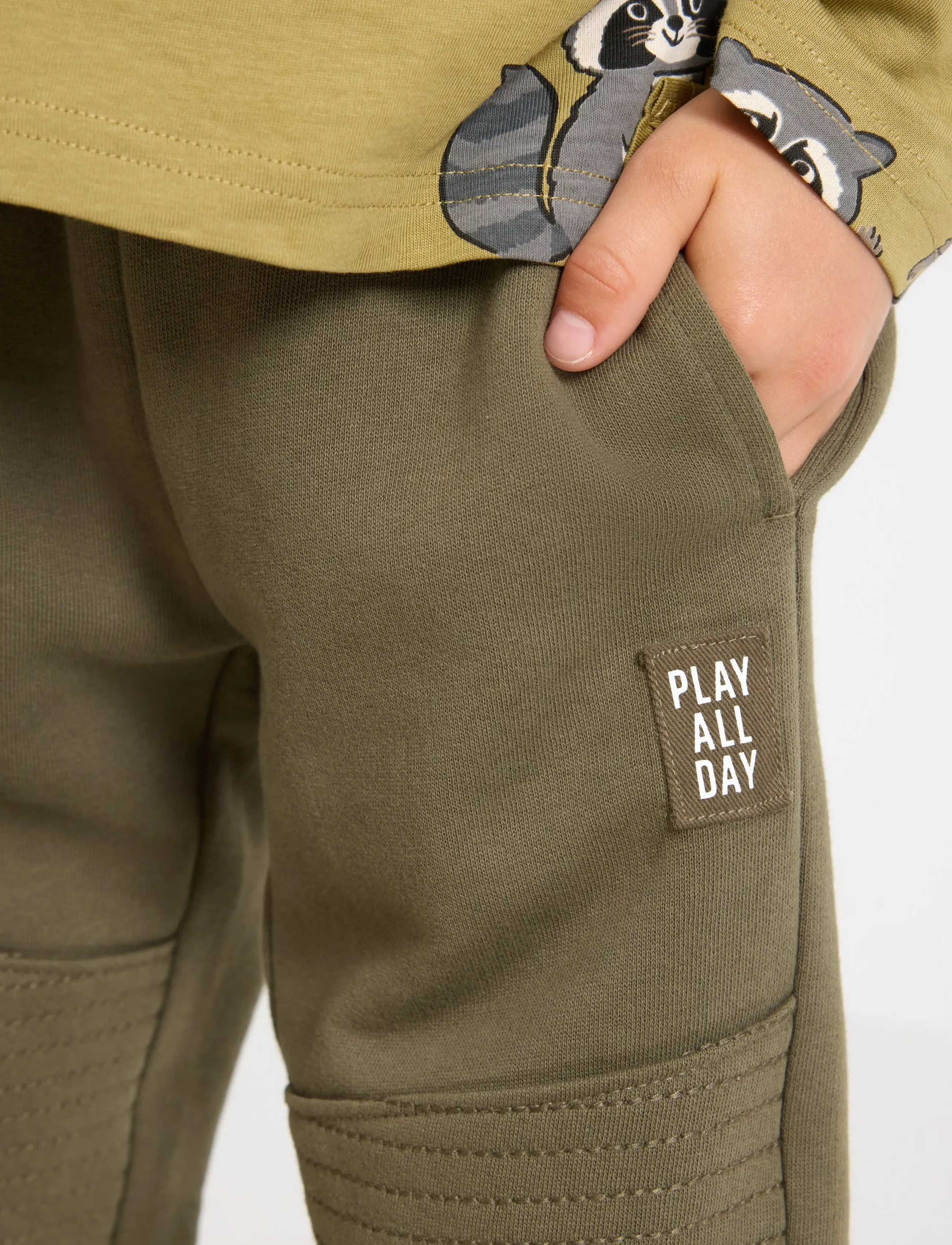 Lindex - Trousers essential Knee - dressipüksid - lt dusty khaki - 4