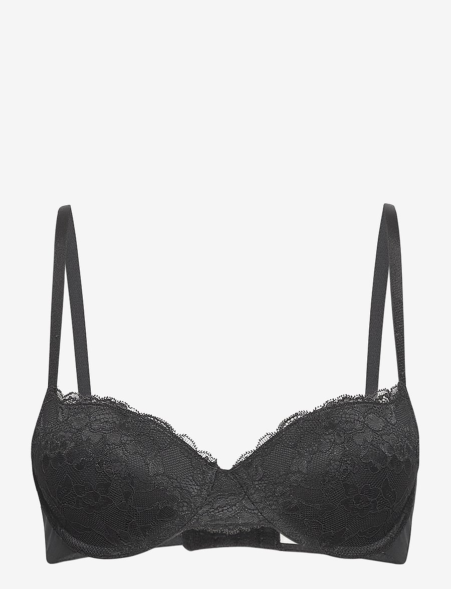 Lindex - Bra Akleja Emelie lace - krūšturi ar stīpiņām - black - 1