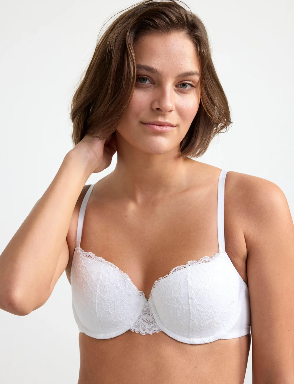 Lindex - Bra Akleja Emelie lace - traadiga rinnahoidjad - white - 0